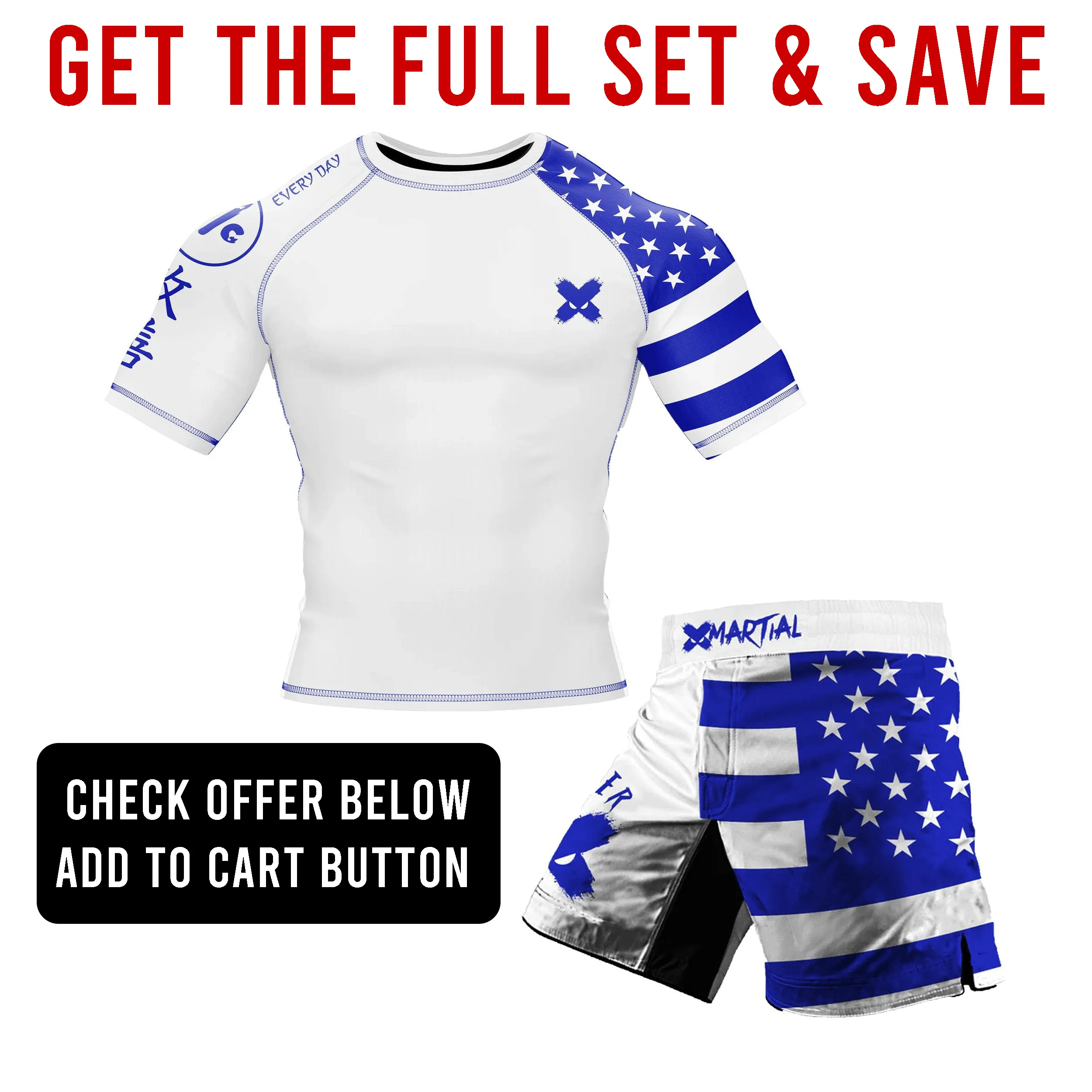American Fighter Rank BJJ Rash Guard