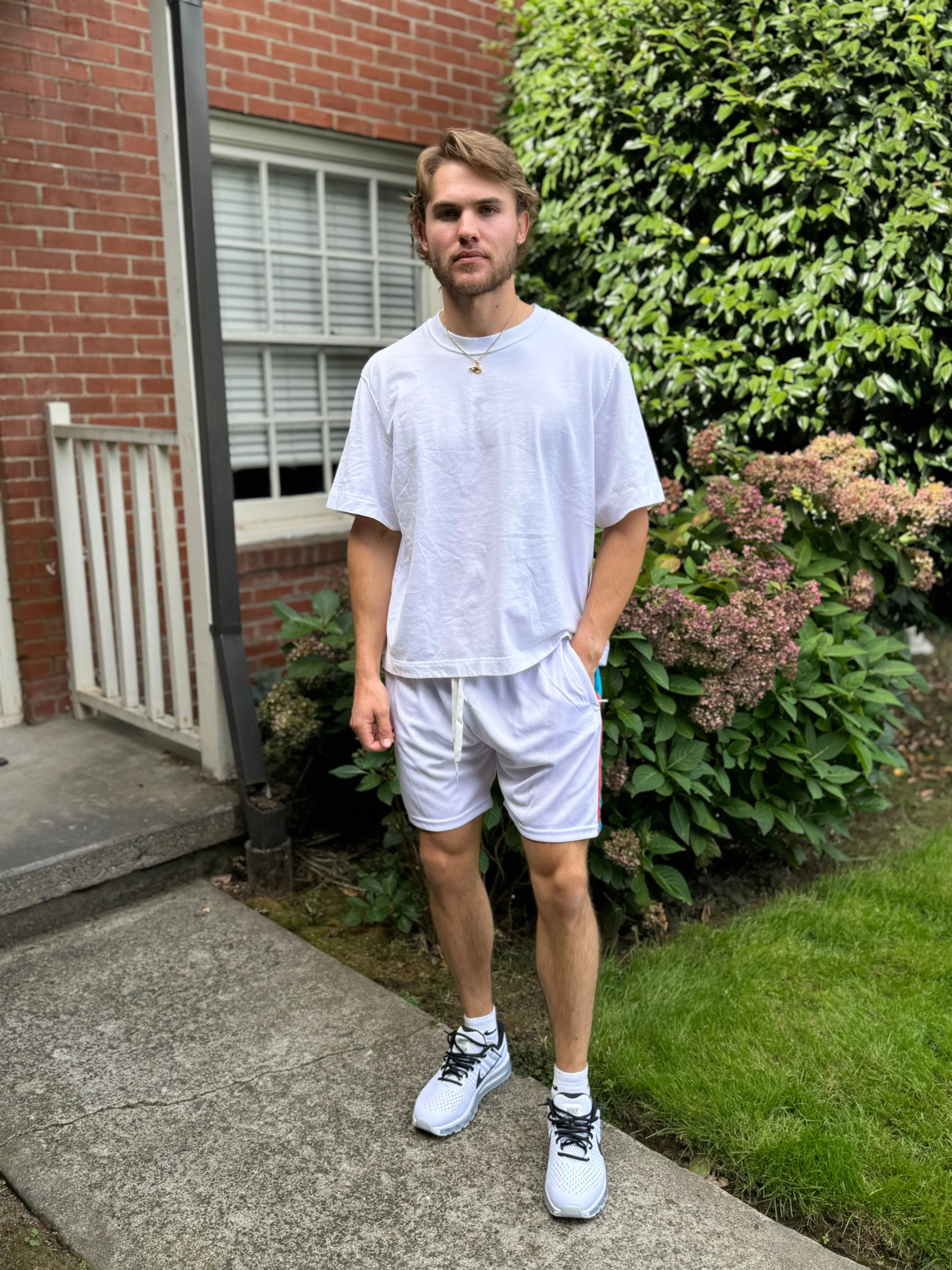Aqua Splash Men's Mesh Shorts White