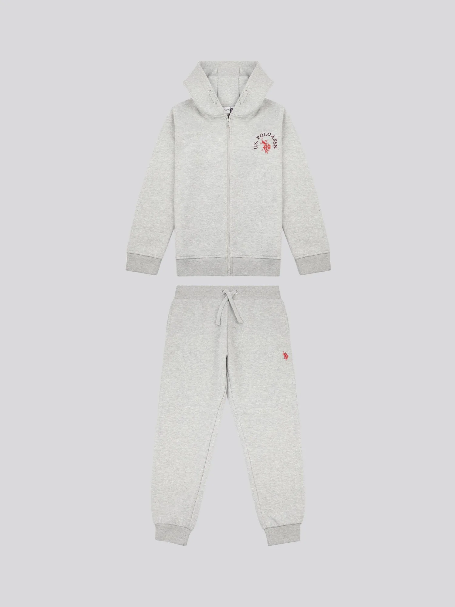 Arch Zip Thru Hoodie and BB Jog Set Mid Grey Marl