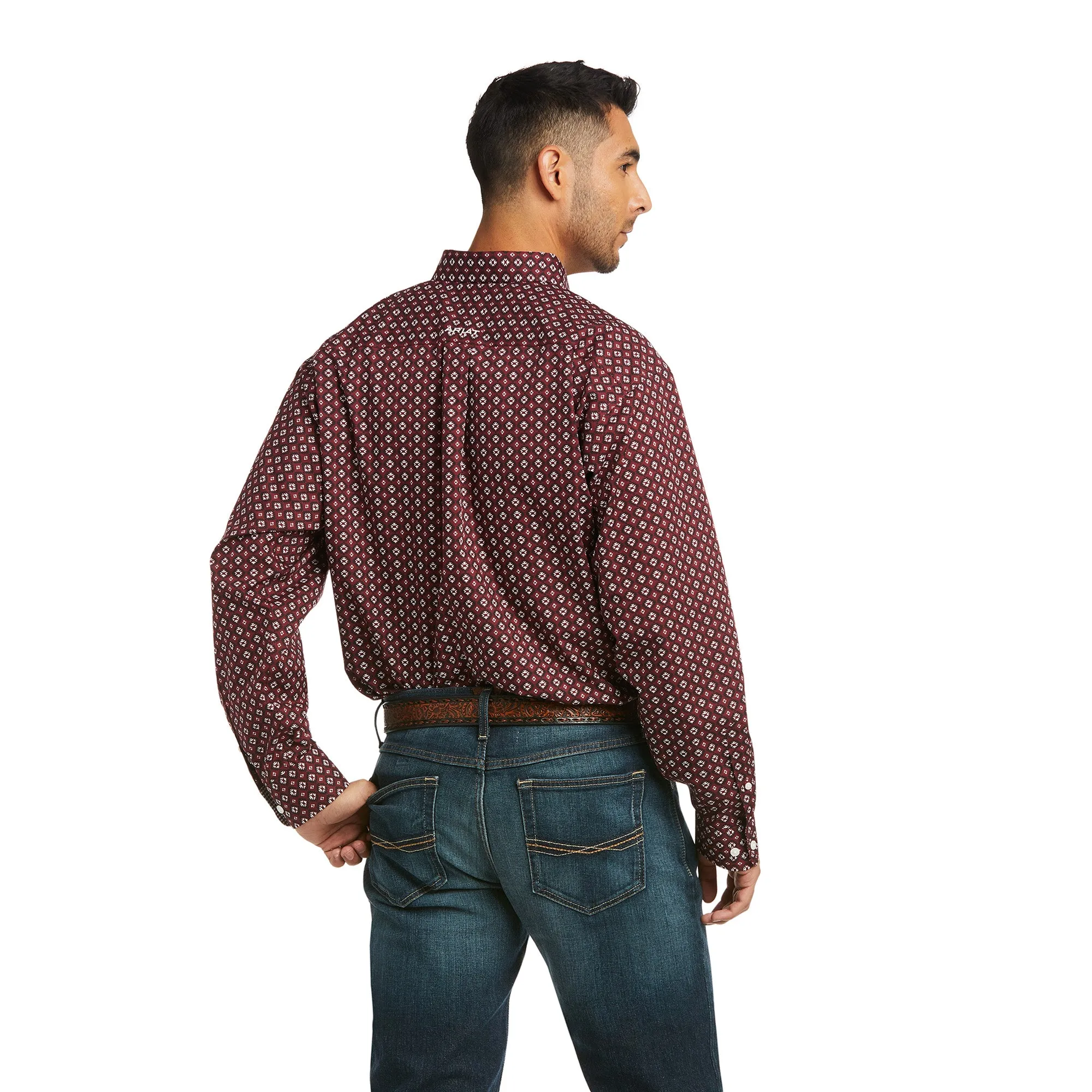 Ariat® Men's Casual Wrinkle Free Oswin Royal Seal Long Sleeve Shirt 10037055