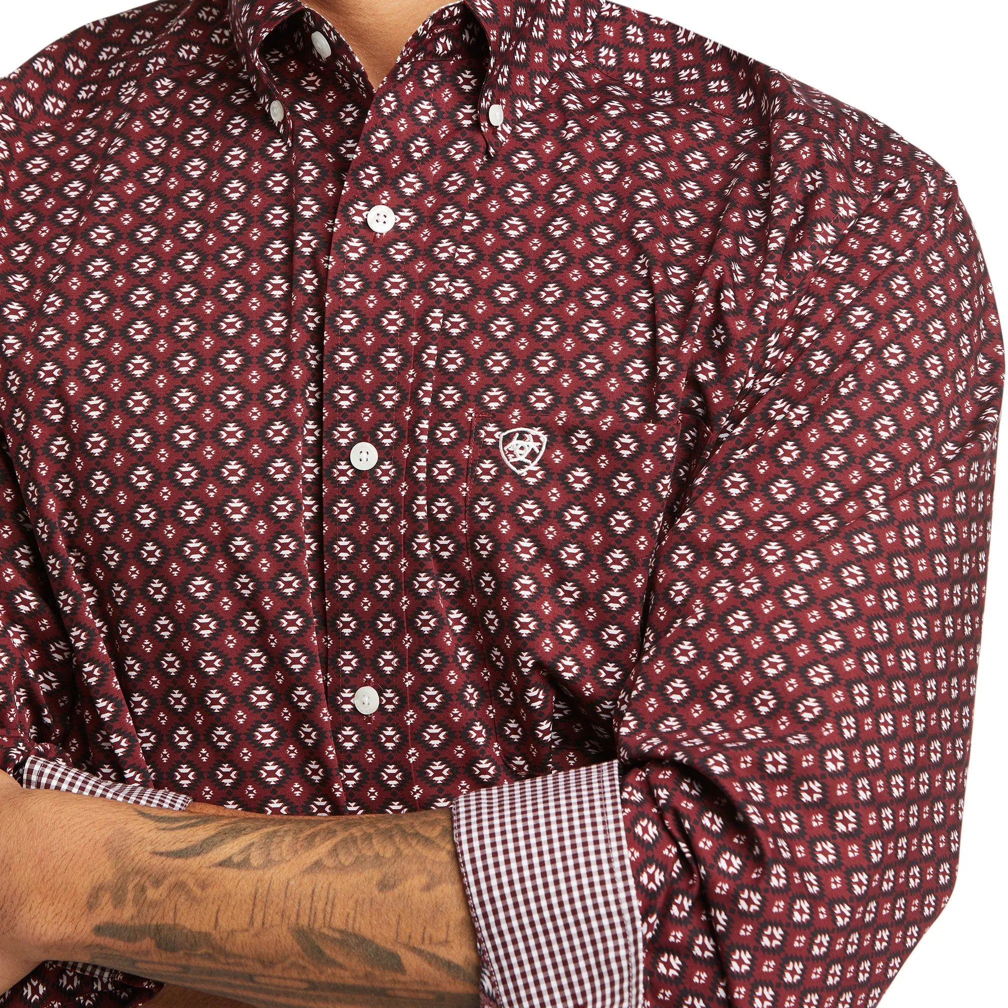 Ariat® Men's Casual Wrinkle Free Oswin Royal Seal Long Sleeve Shirt 10037055