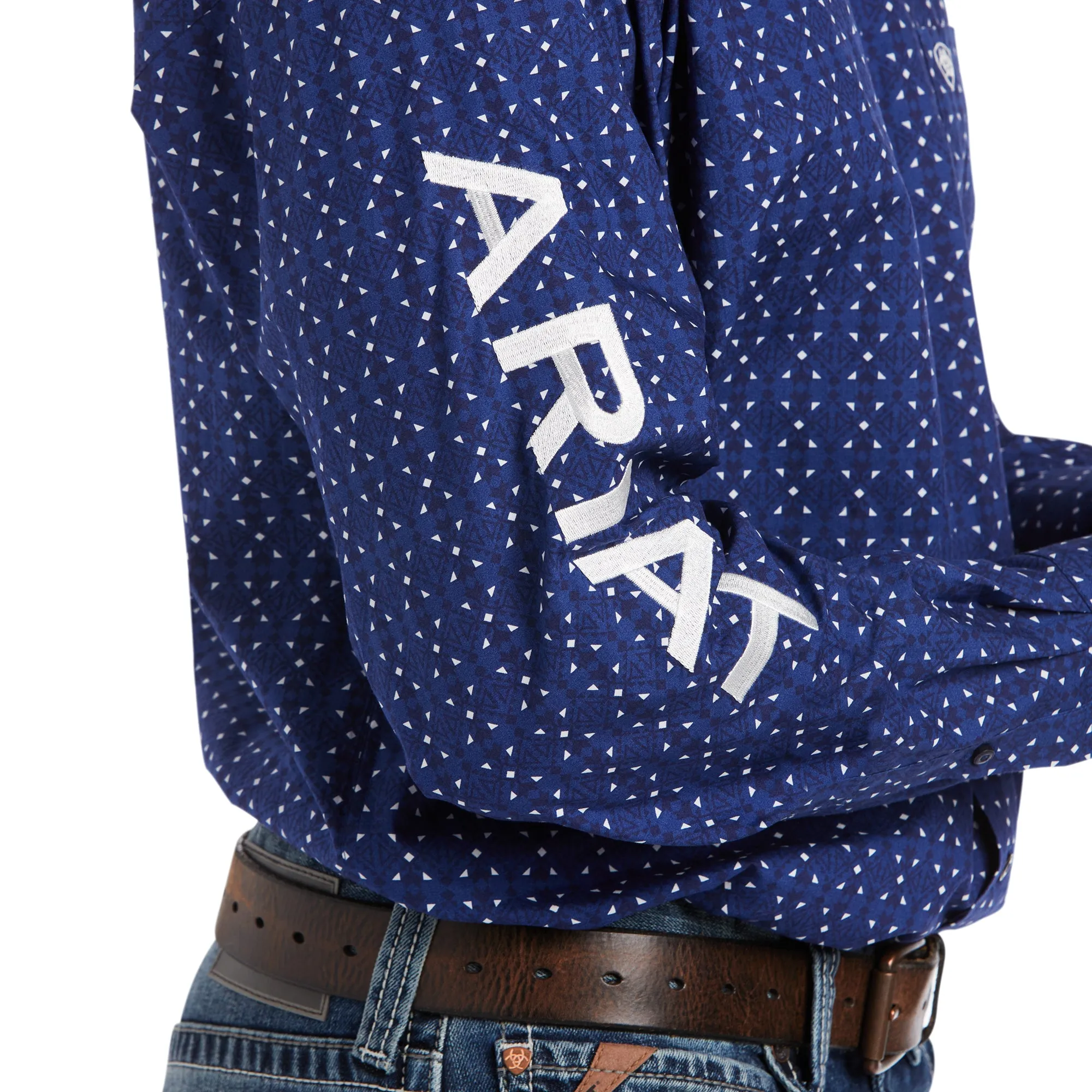 Ariat Men's Team Wolf Blue Depths Button Down Shirt 10038085