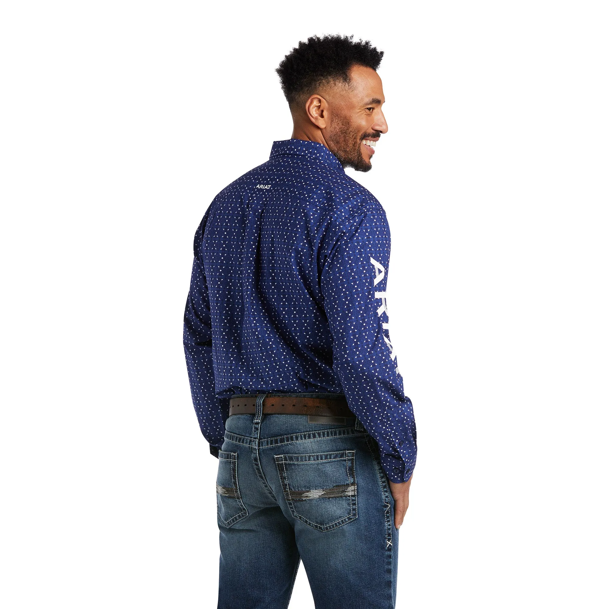 Ariat Men's Team Wolf Blue Depths Button Down Shirt 10038085