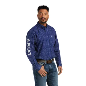 Ariat Men's Team Wolf Blue Depths Button Down Shirt 10038085