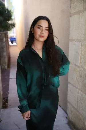 Atacalco Katt Silk CDC Shirt Emerald