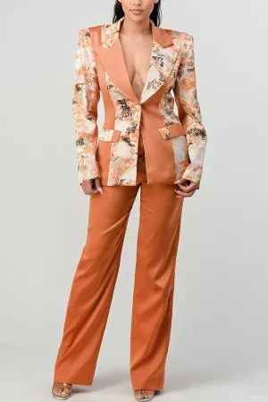 ATHINA TRANSITION PRINT BLAZER AND PANT SUIT