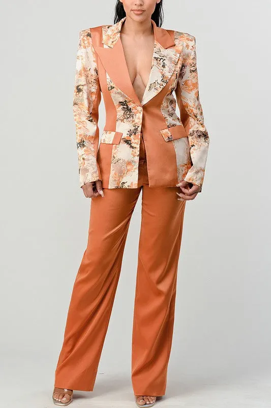 ATHINA TRANSITION PRINT BLAZER AND PANT SUIT