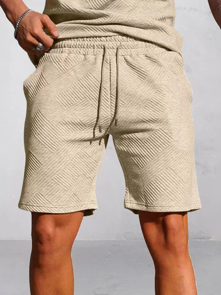 Athleisure Jacquard Textured Matching Set
