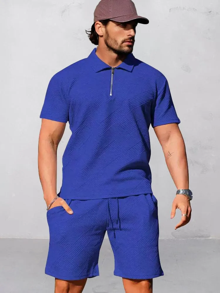Athleisure Jacquard Textured Matching Set