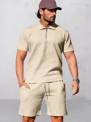 Athleisure Jacquard Textured Matching Set