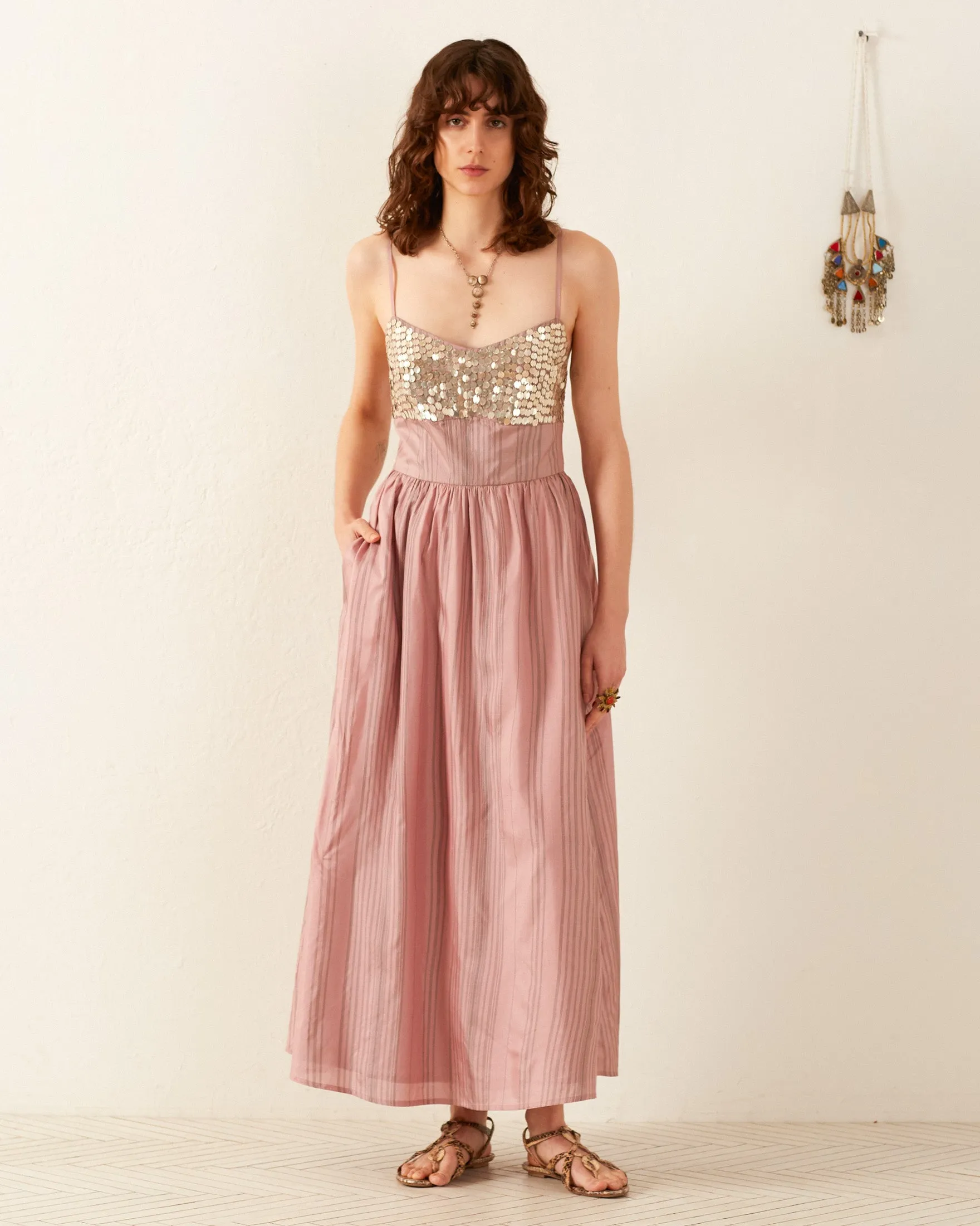 Autumn Petal Coin Dress