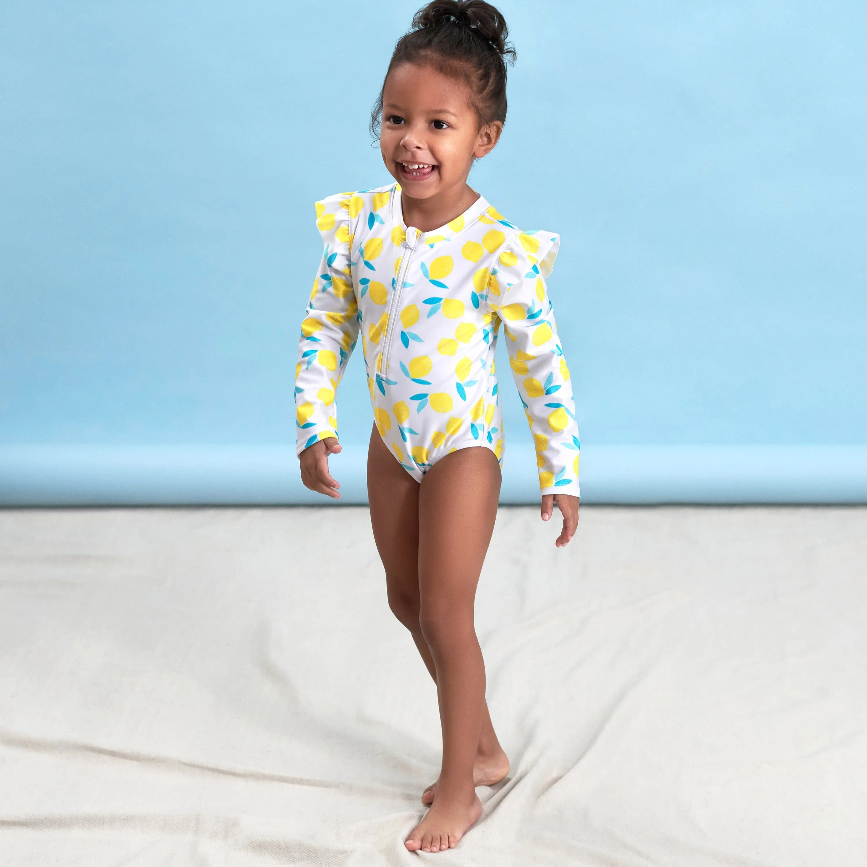 Baby & Toddler Girls UPF 50  Lemon Squeeze Rash Guard