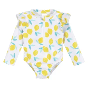 Baby & Toddler Girls UPF 50  Lemon Squeeze Rash Guard