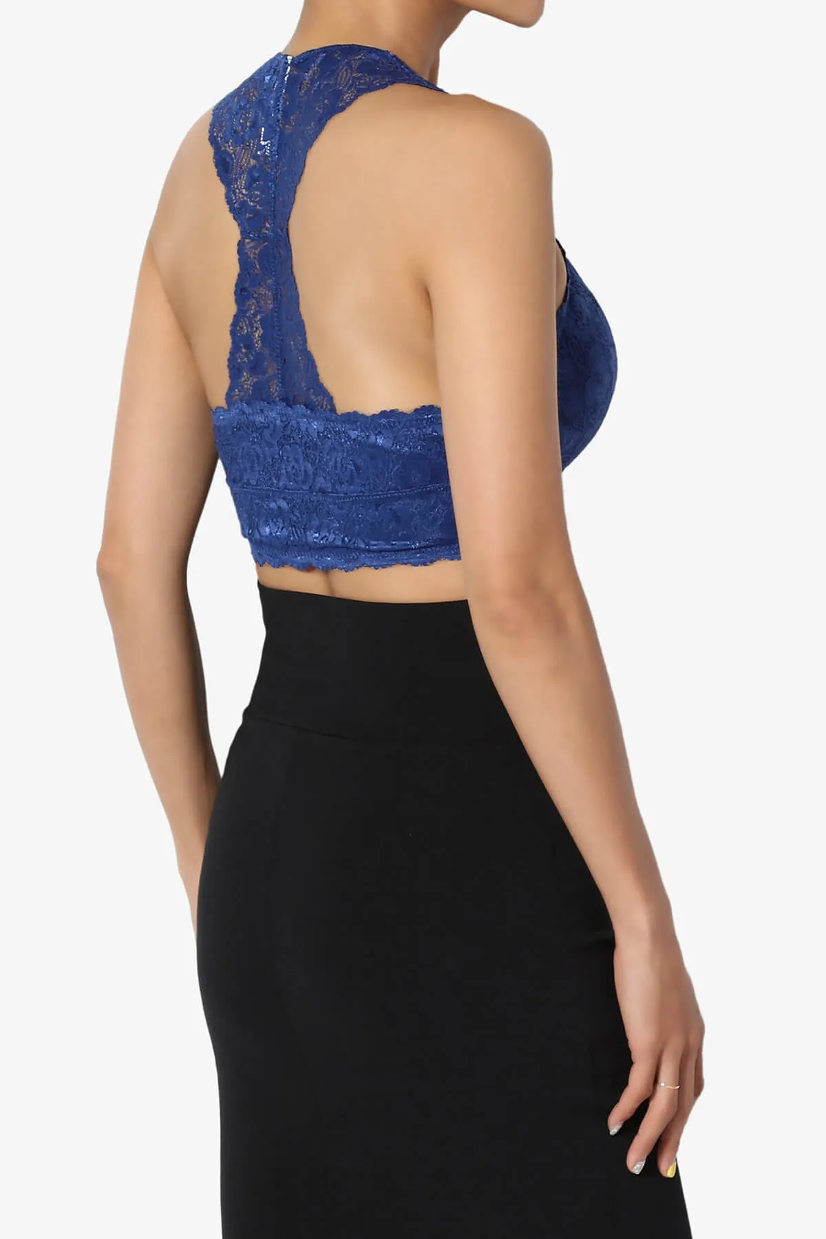 Baja Padded Lace Crop Tank Top PLUS