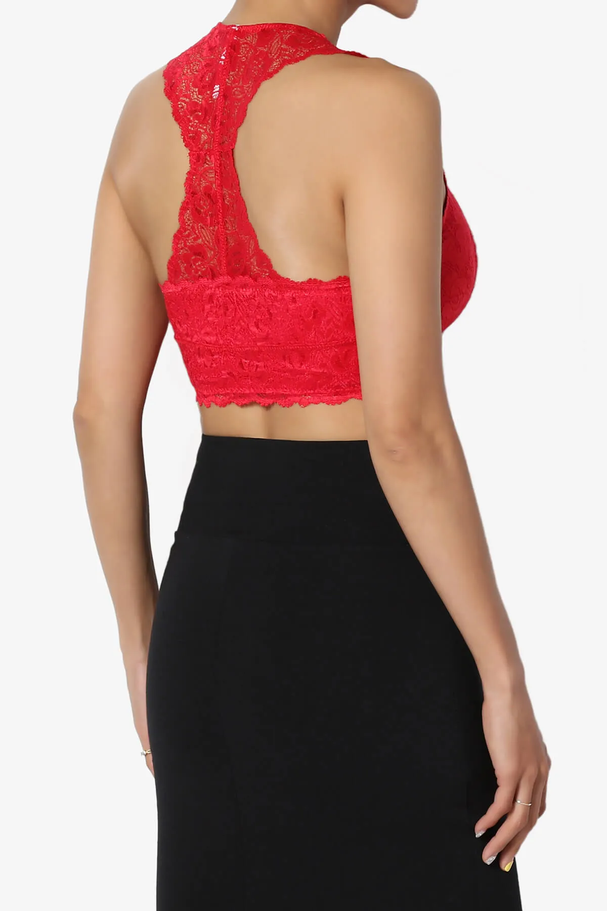 Baja Padded Lace Crop Tank Top PLUS