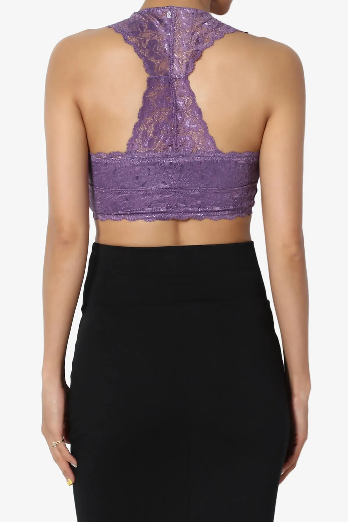 Baja Padded Lace Crop Tank Top PLUS