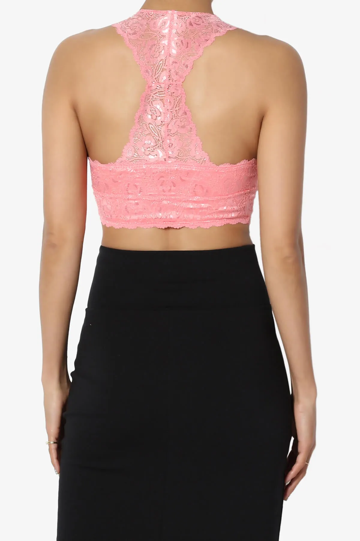 Baja Padded Lace Crop Tank Top PLUS