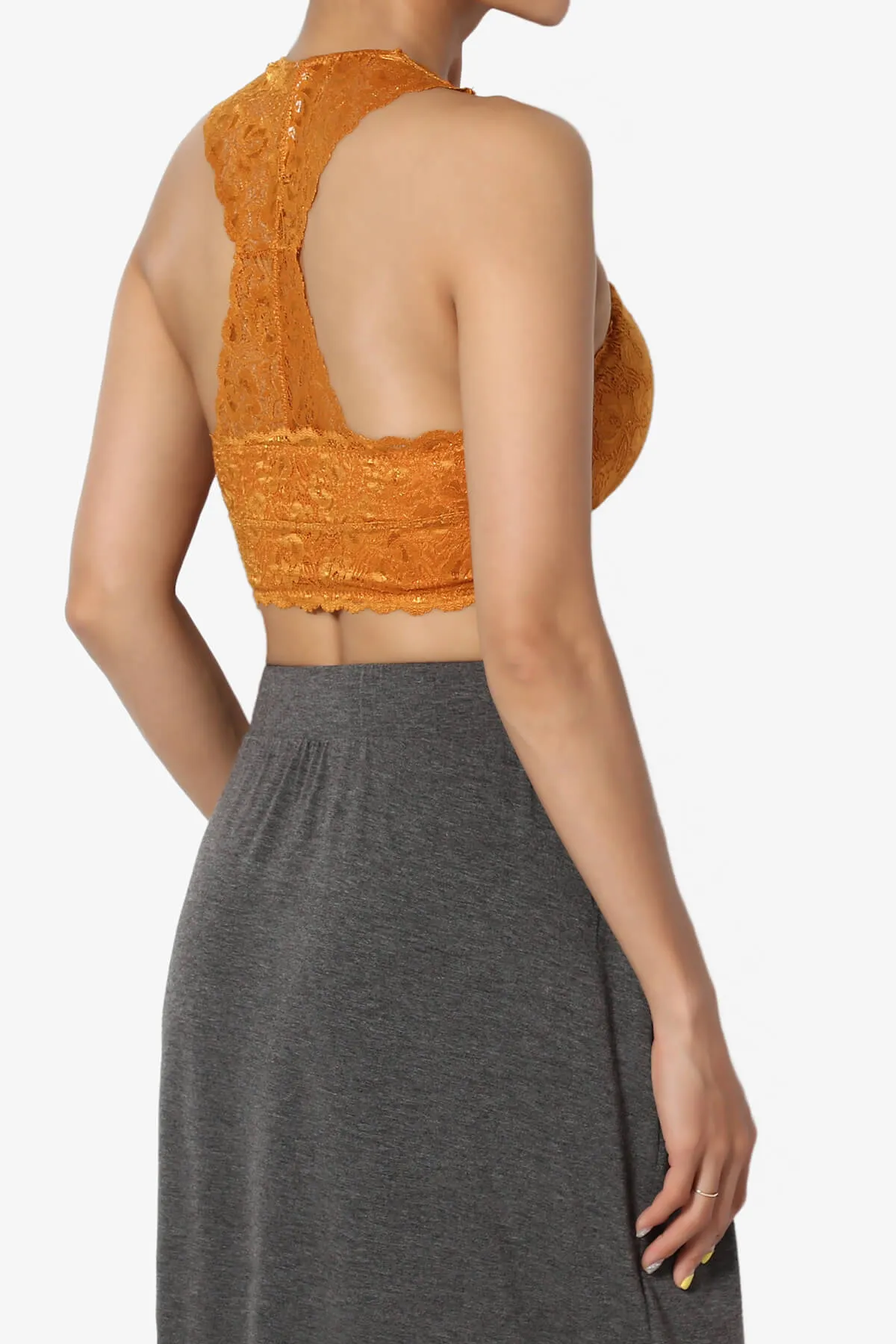 Baja Padded Lace Crop Tank Top PLUS