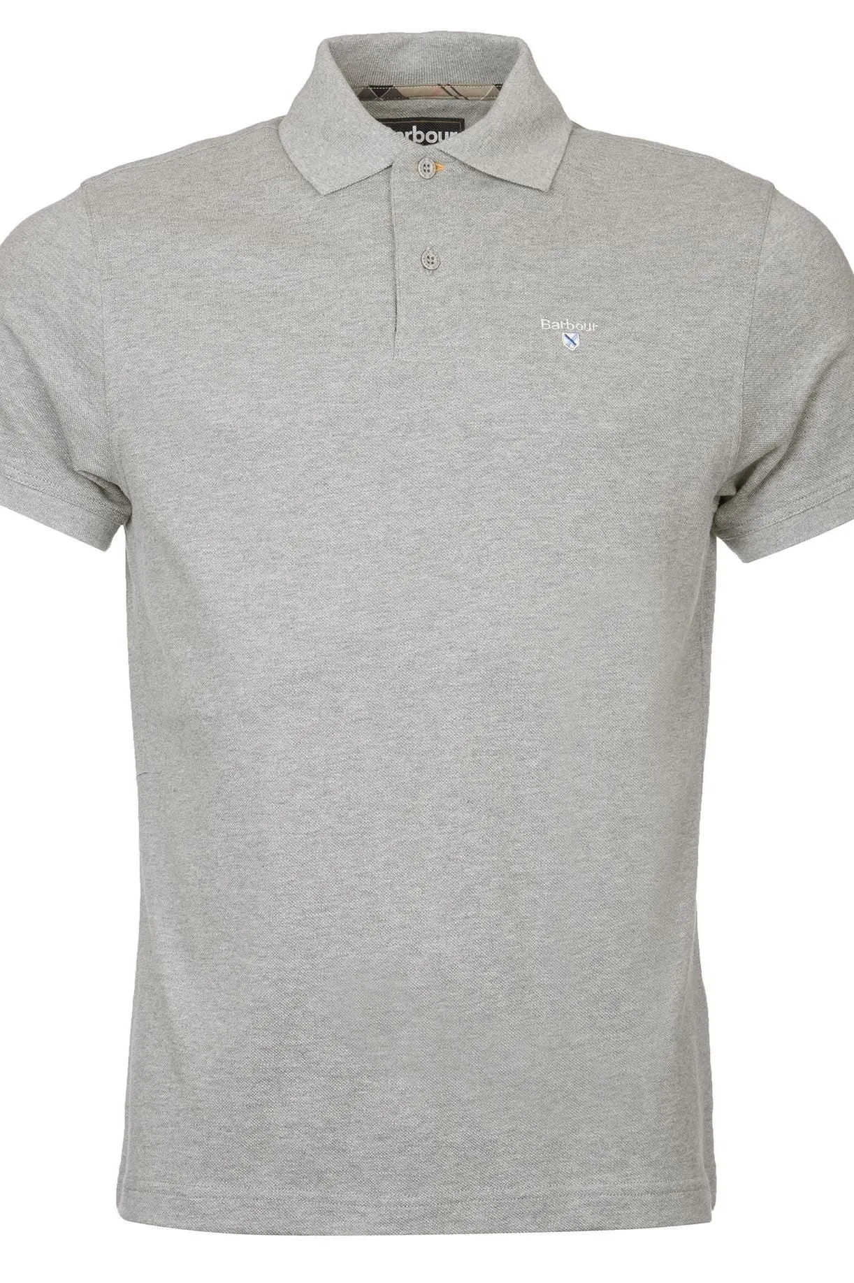 Barbour Polo Shirt Tartan Pique Polo in Grey Marl MML0012GY52