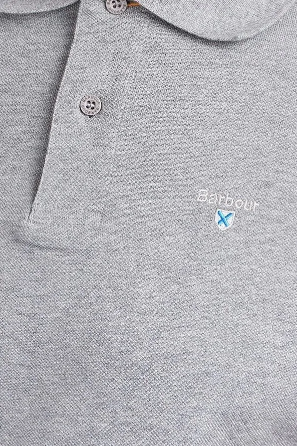 Barbour Polo Shirt Tartan Pique Polo in Grey Marl MML0012GY52