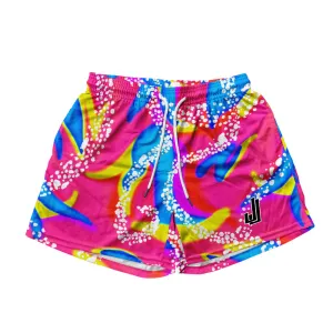 Basic Mesh Shorts - Retro Neon