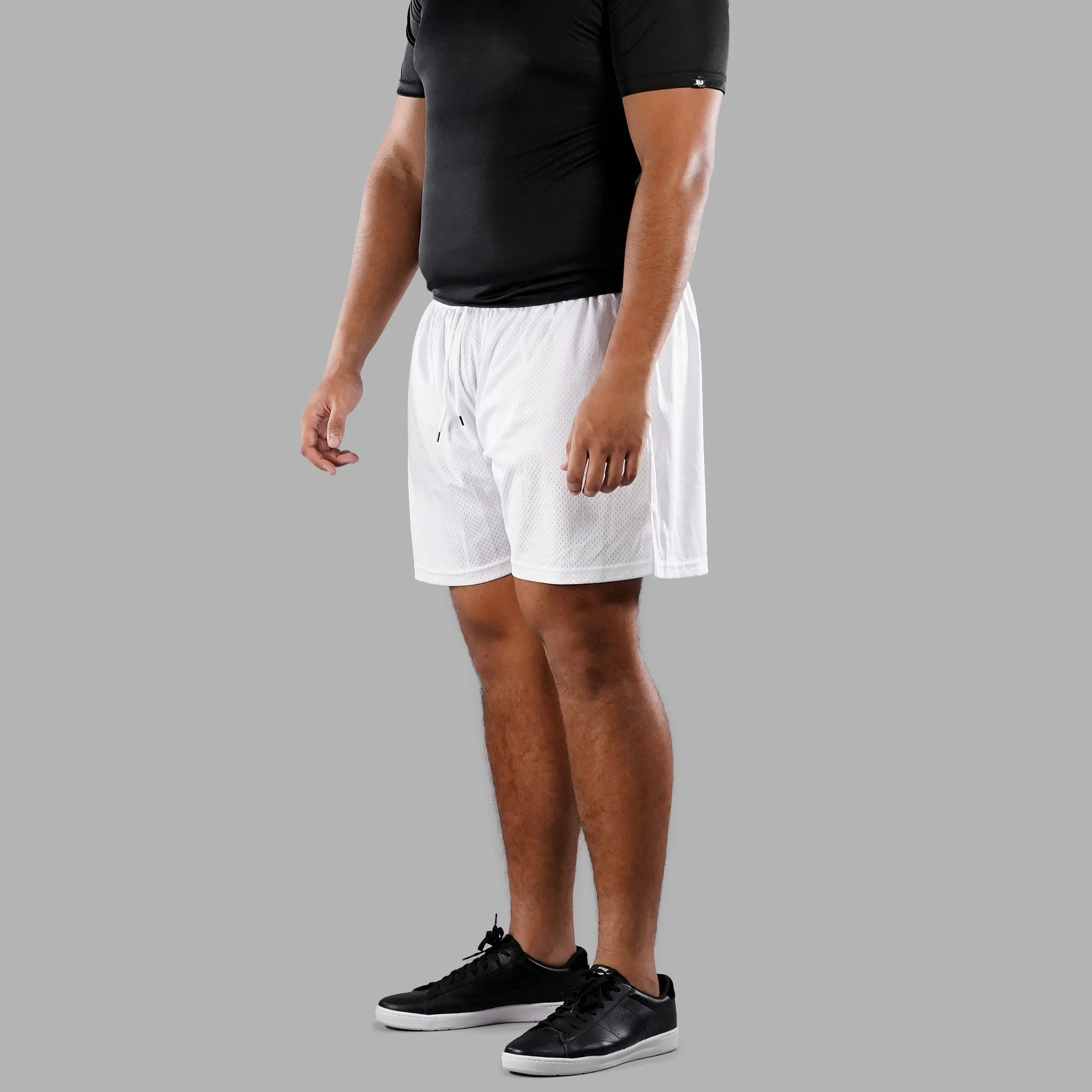 Basic White Shorts - Big - 7"