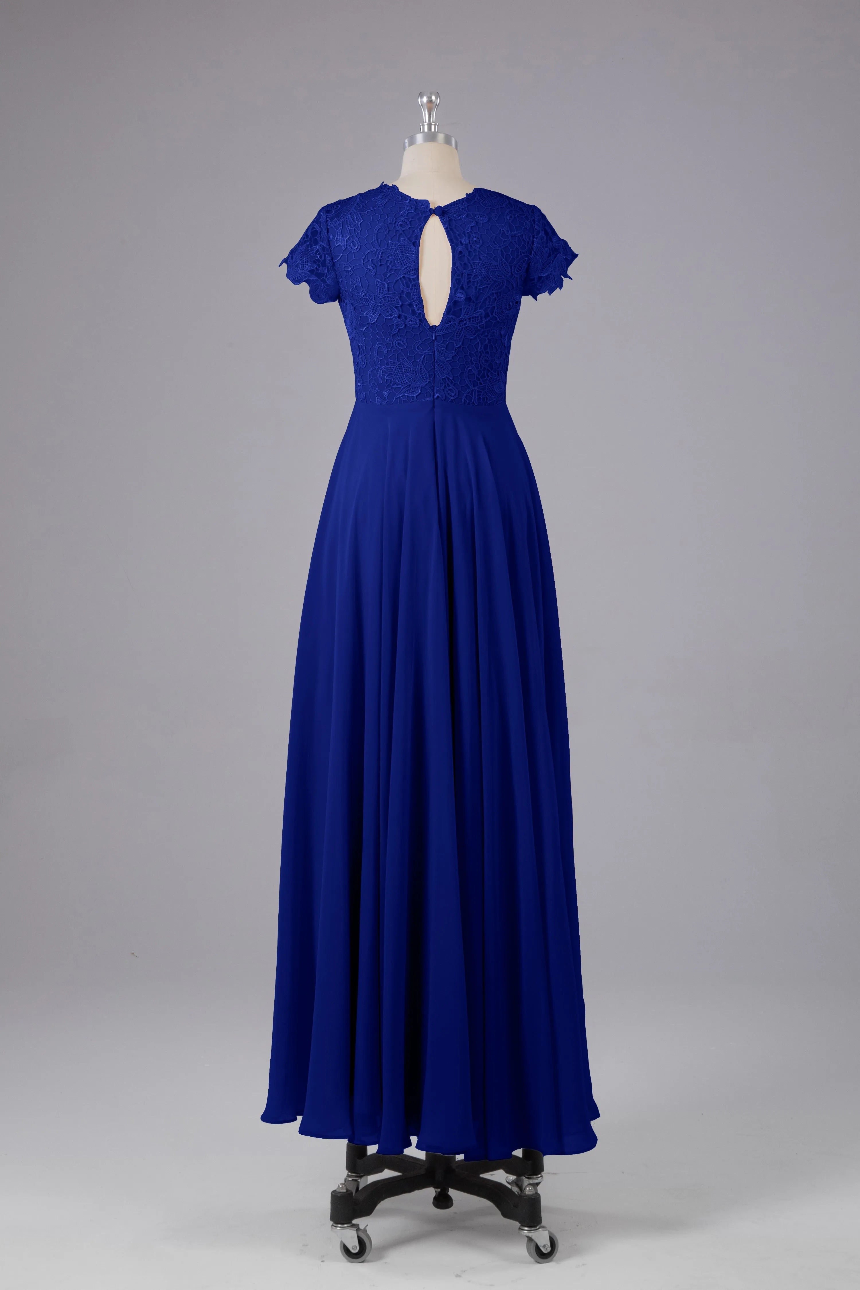 Beautiful A-Line Cap Sleeves Long Bridesmaid Dresses With Pockets