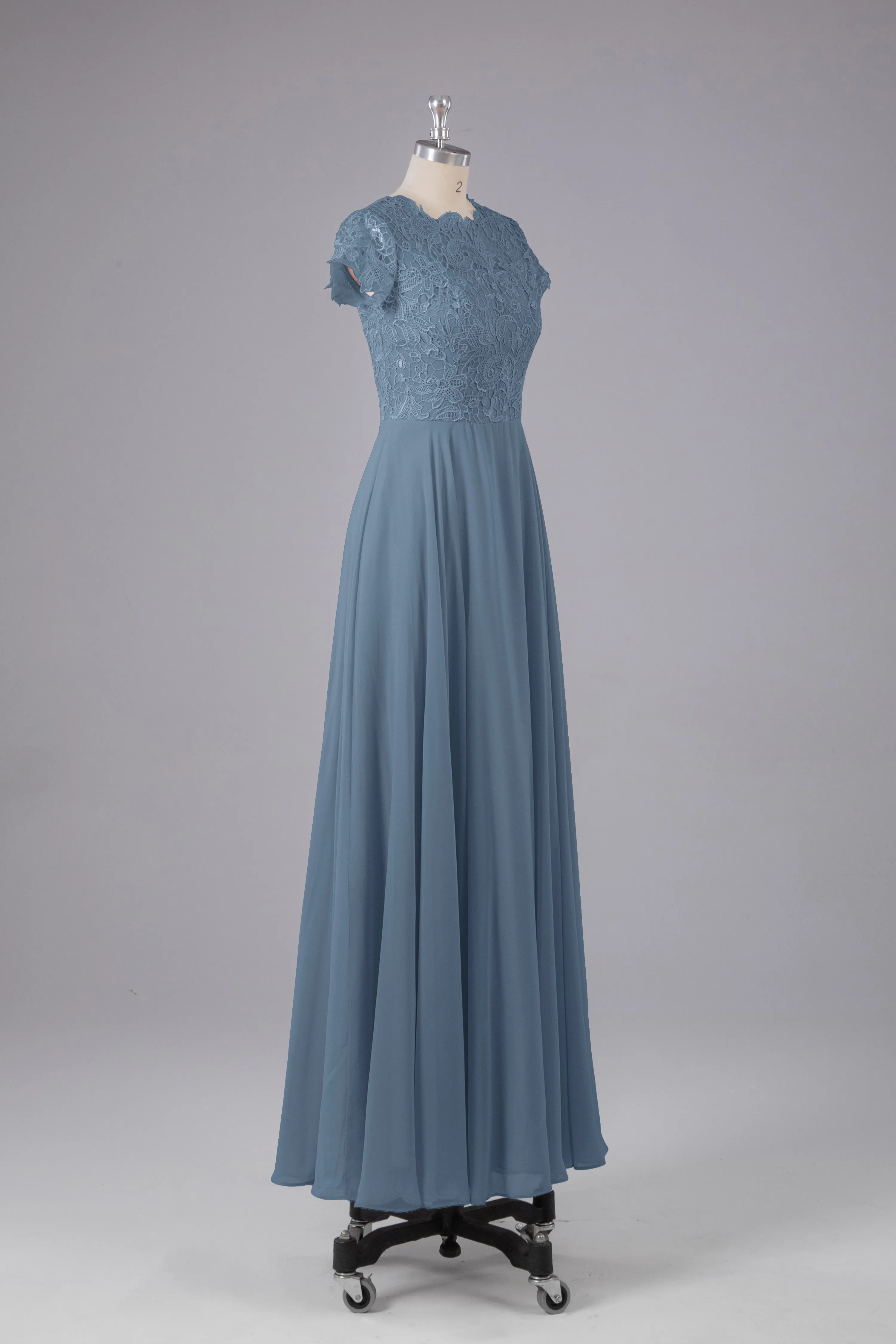 Beautiful A-Line Cap Sleeves Long Bridesmaid Dresses With Pockets