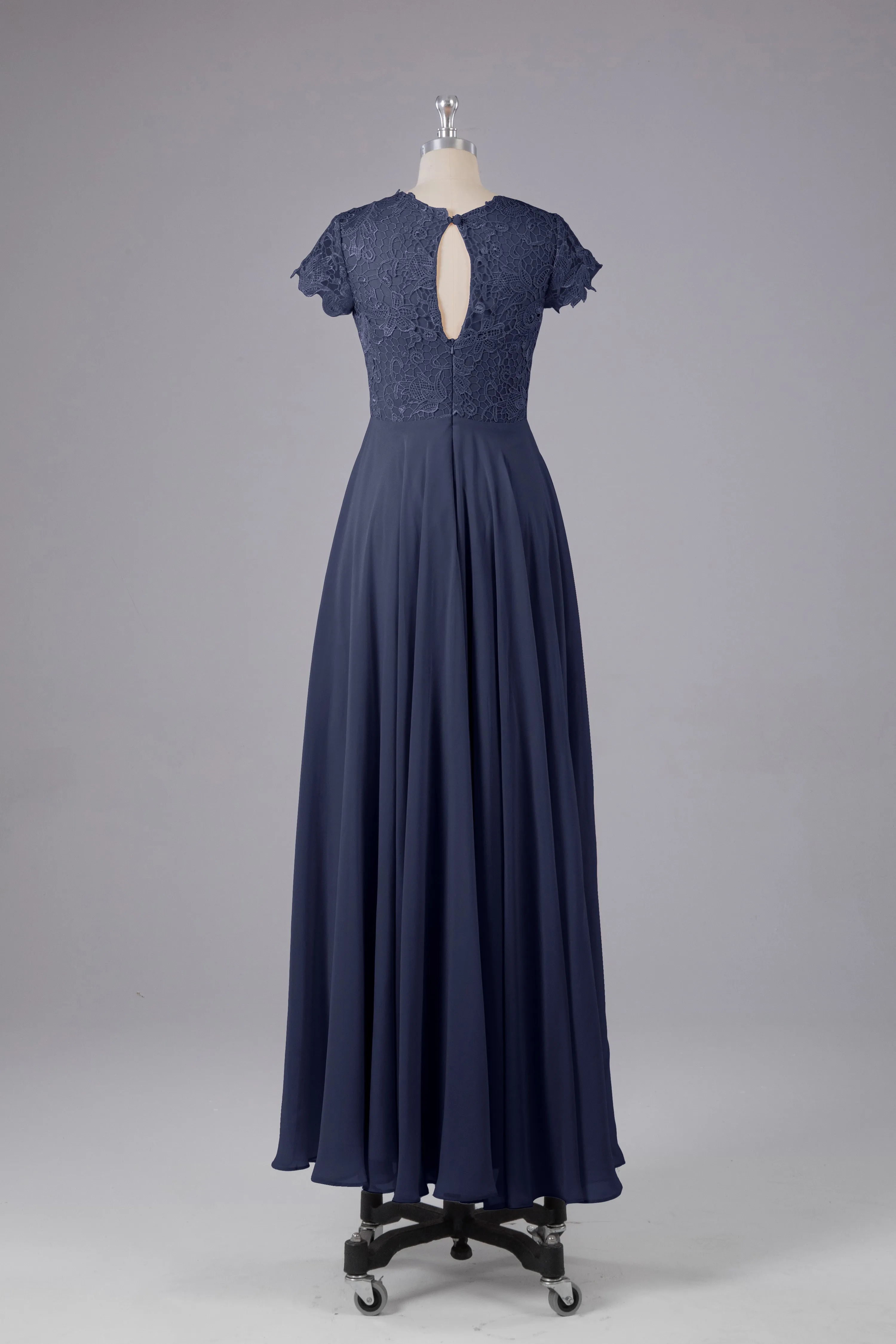 Beautiful A-Line Cap Sleeves Long Bridesmaid Dresses With Pockets