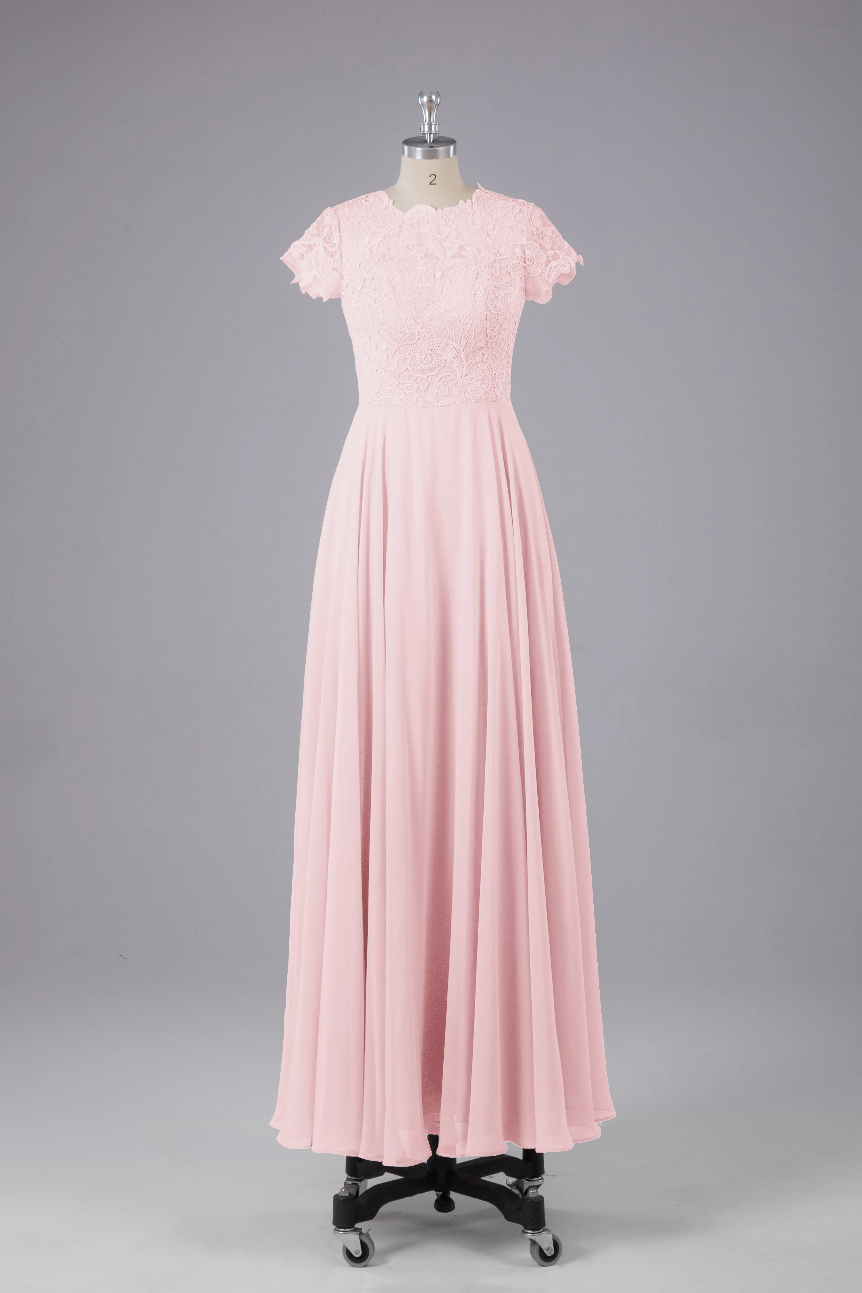 Beautiful A-Line Cap Sleeves Long Bridesmaid Dresses With Pockets