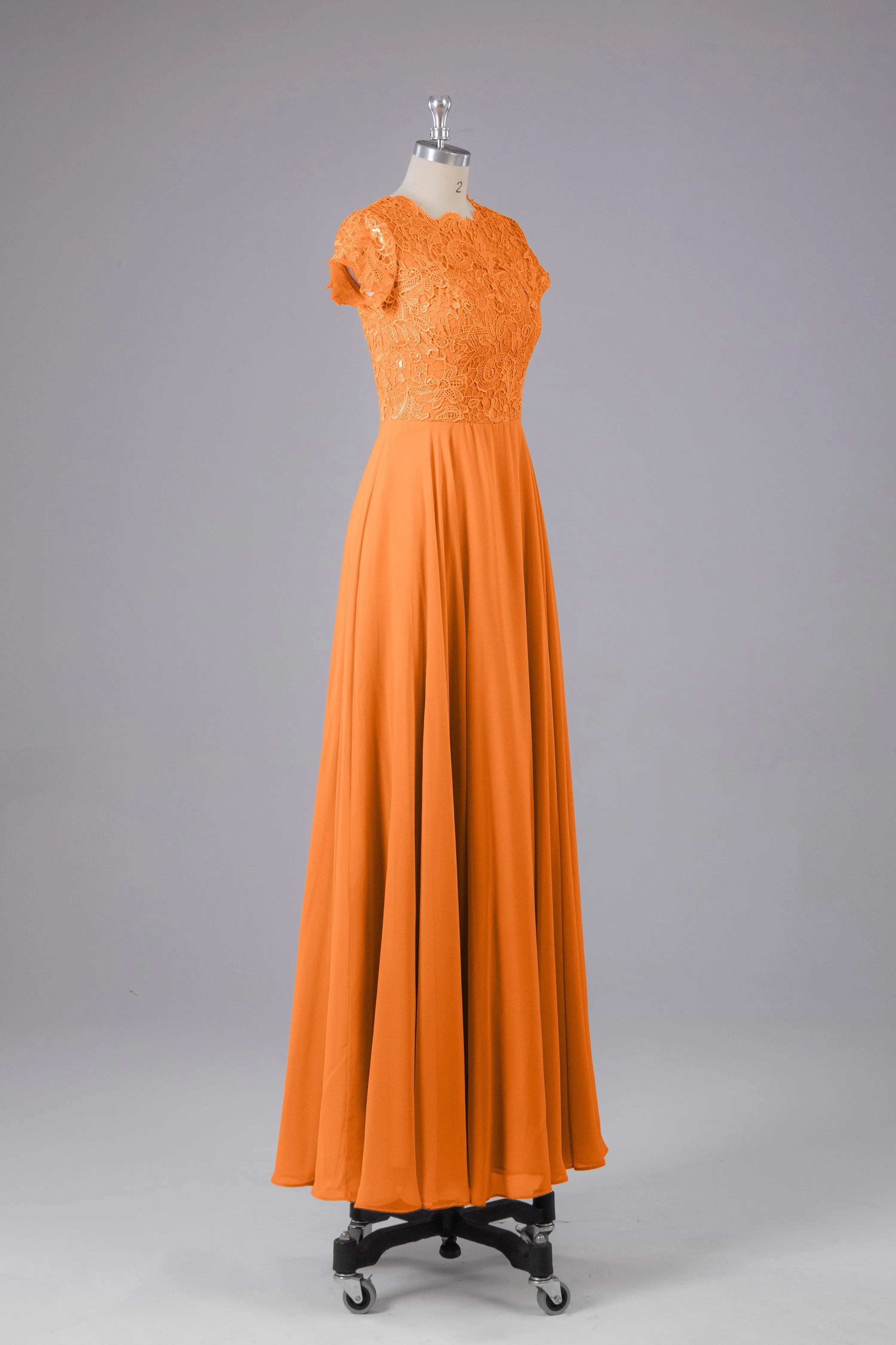 Beautiful A-Line Cap Sleeves Long Bridesmaid Dresses With Pockets