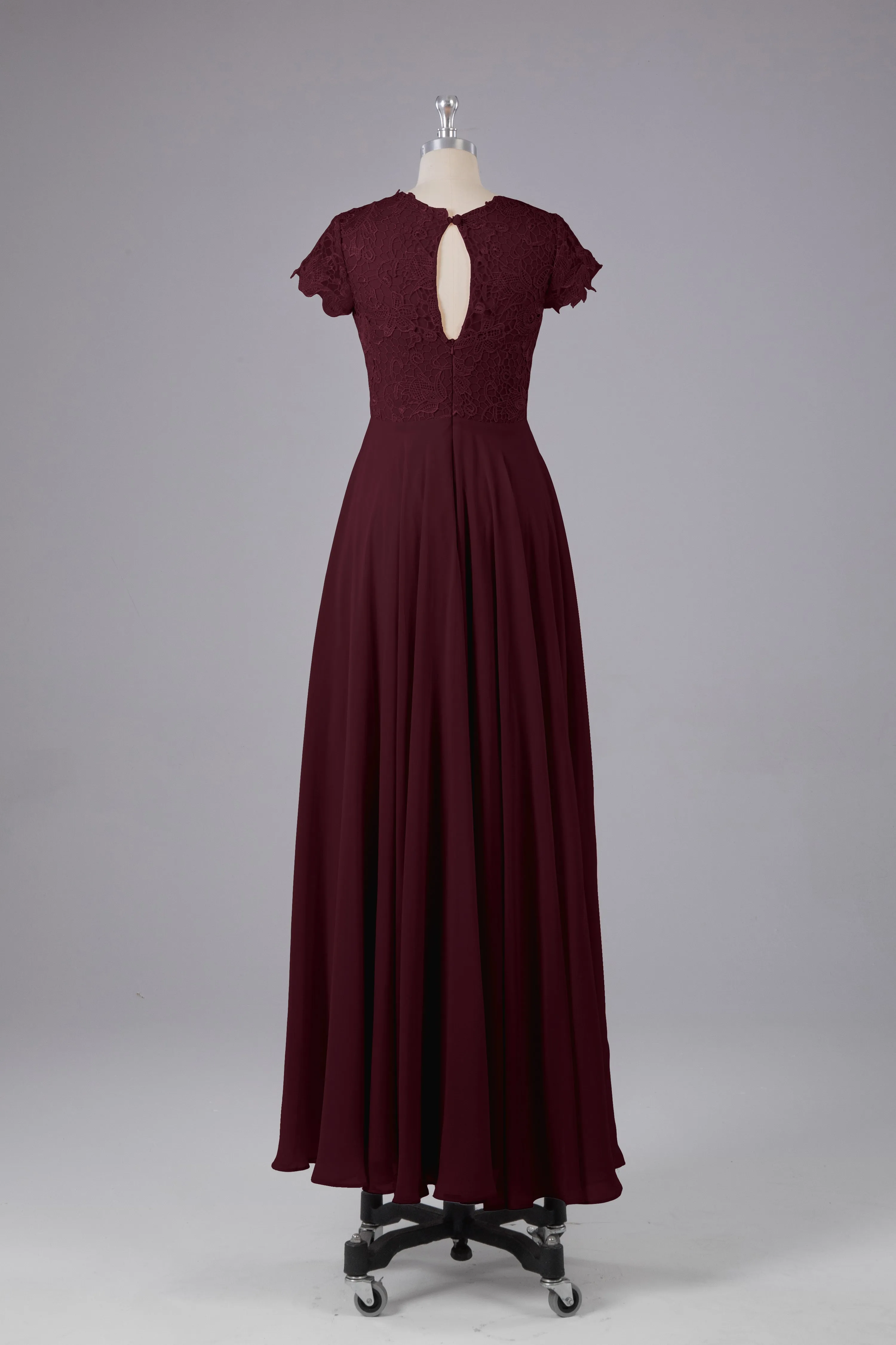 Beautiful A-Line Cap Sleeves Long Bridesmaid Dresses With Pockets