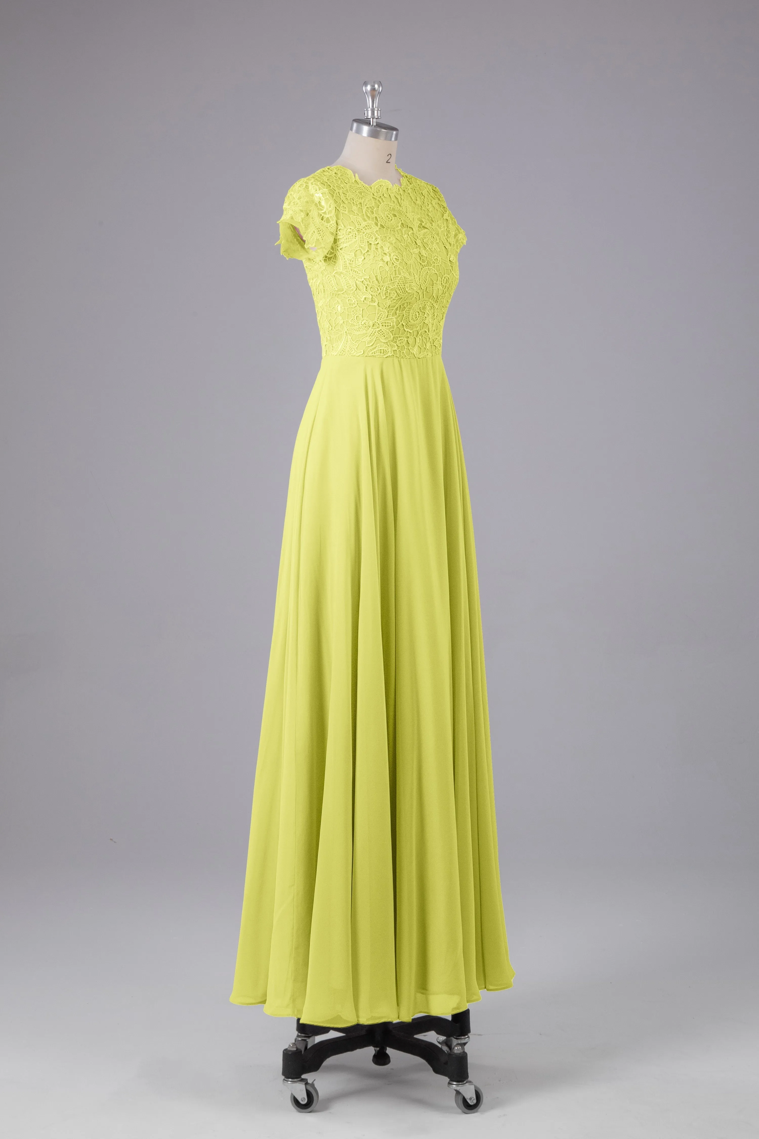 Beautiful A-Line Cap Sleeves Long Bridesmaid Dresses With Pockets