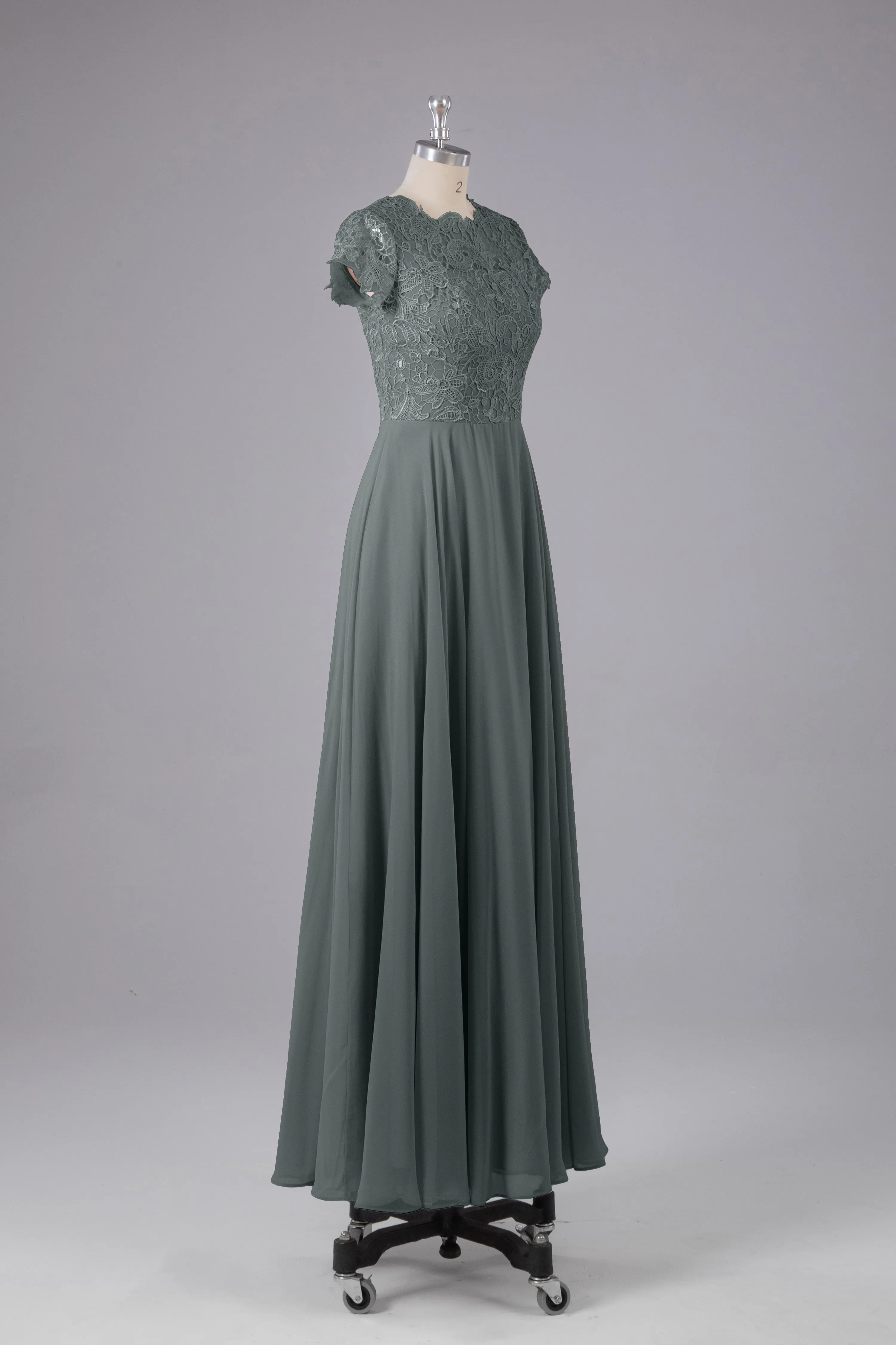 Beautiful A-Line Cap Sleeves Long Bridesmaid Dresses With Pockets