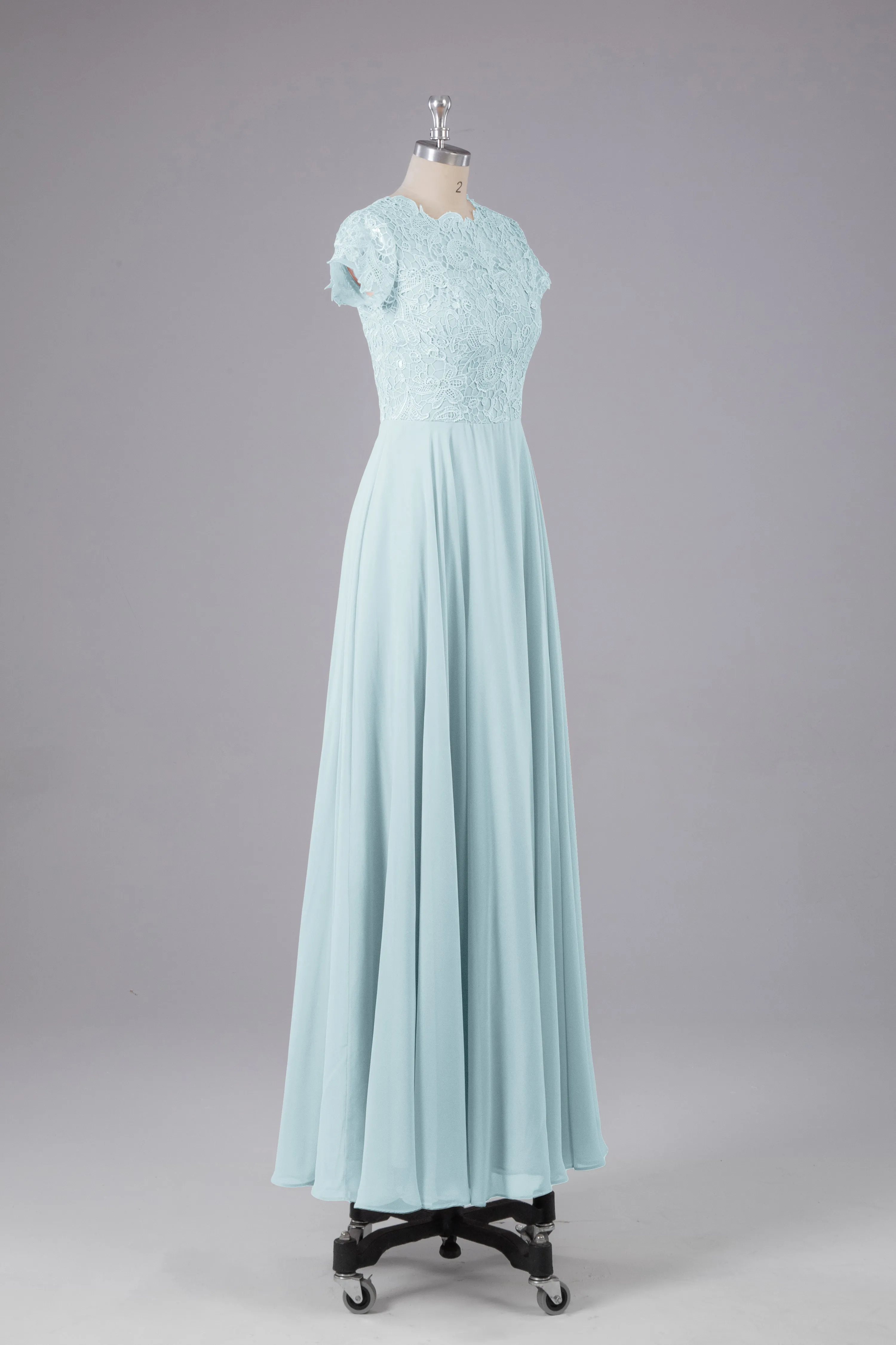 Beautiful A-Line Cap Sleeves Long Bridesmaid Dresses With Pockets
