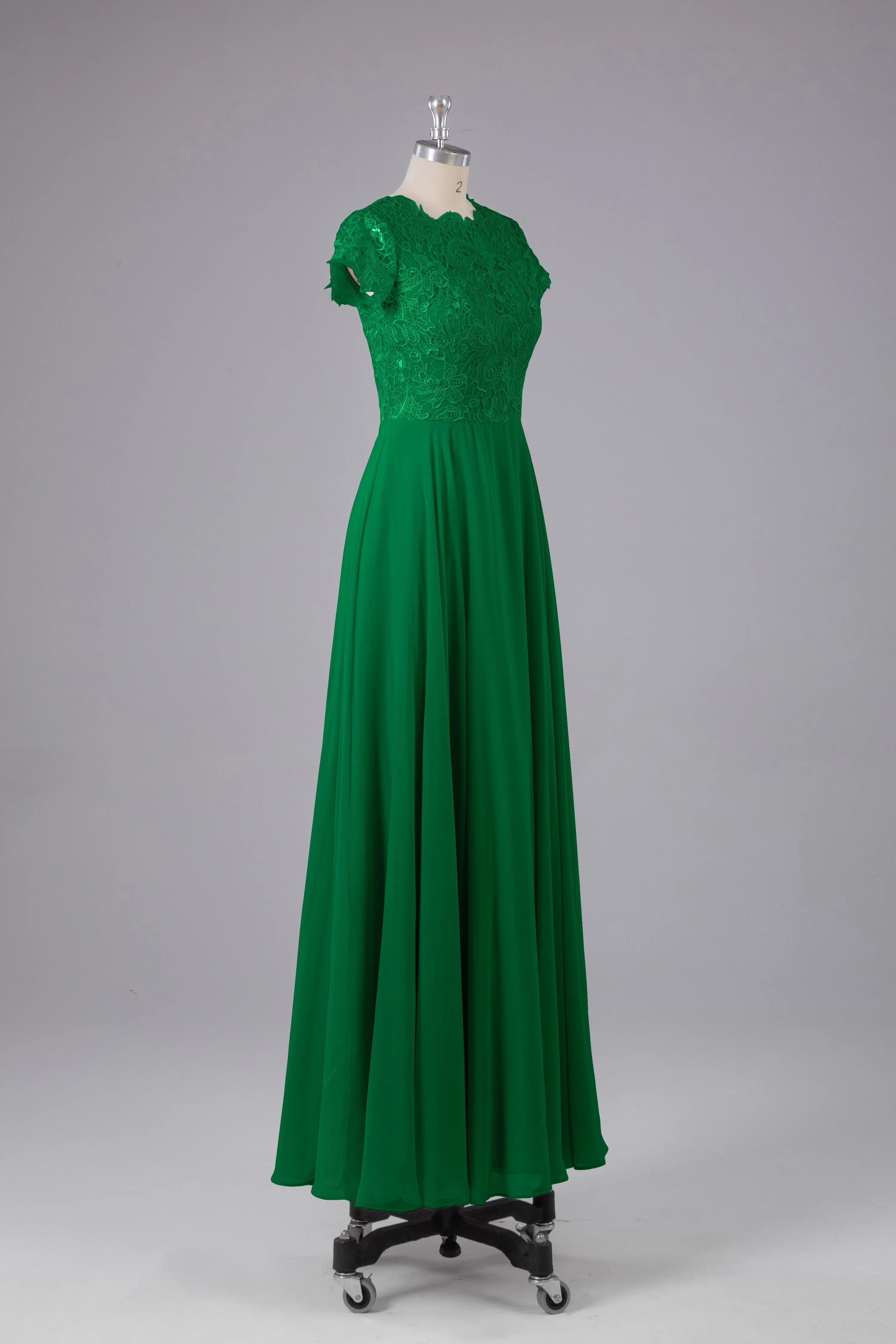Beautiful A-Line Cap Sleeves Long Bridesmaid Dresses With Pockets