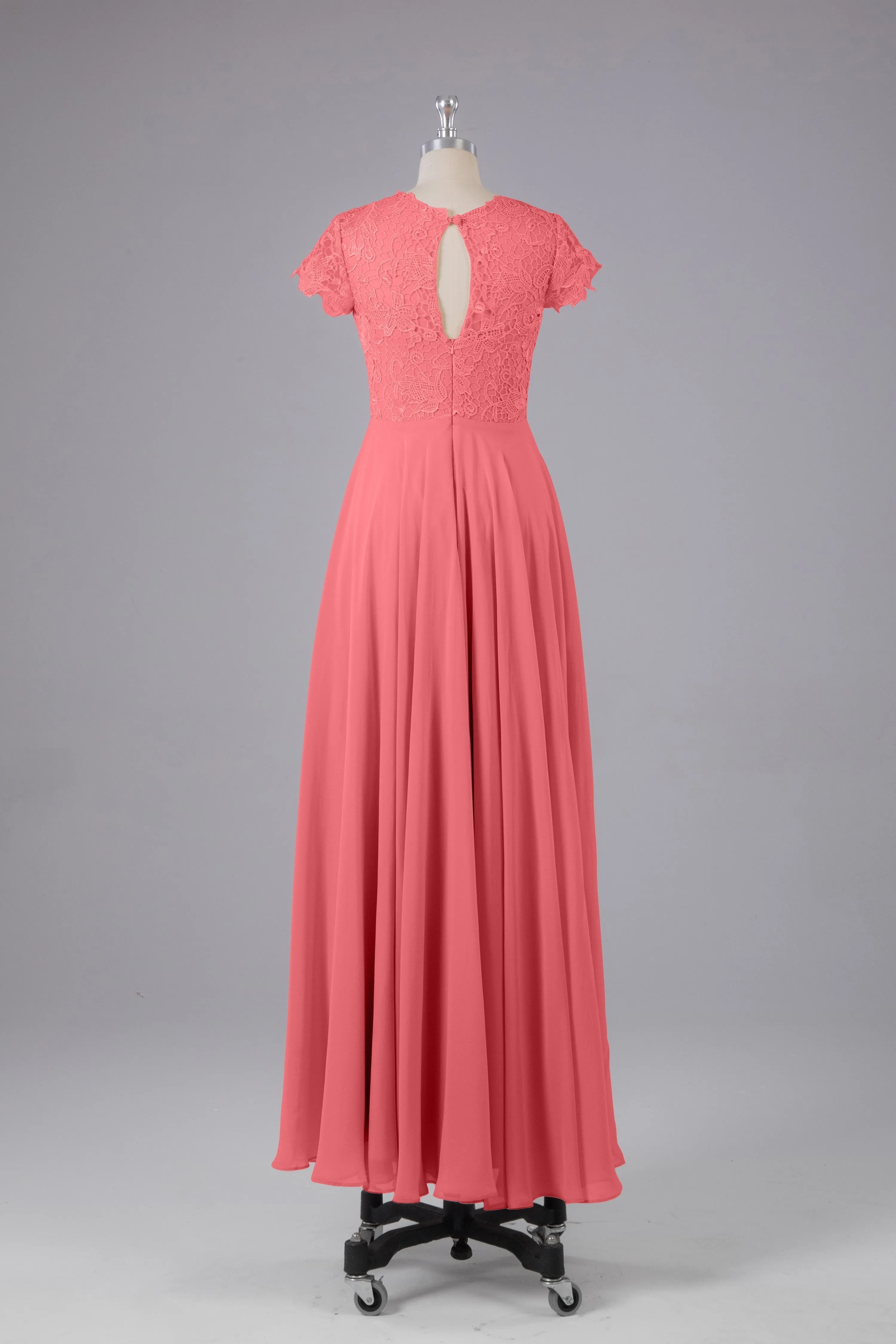 Beautiful A-Line Cap Sleeves Long Bridesmaid Dresses With Pockets
