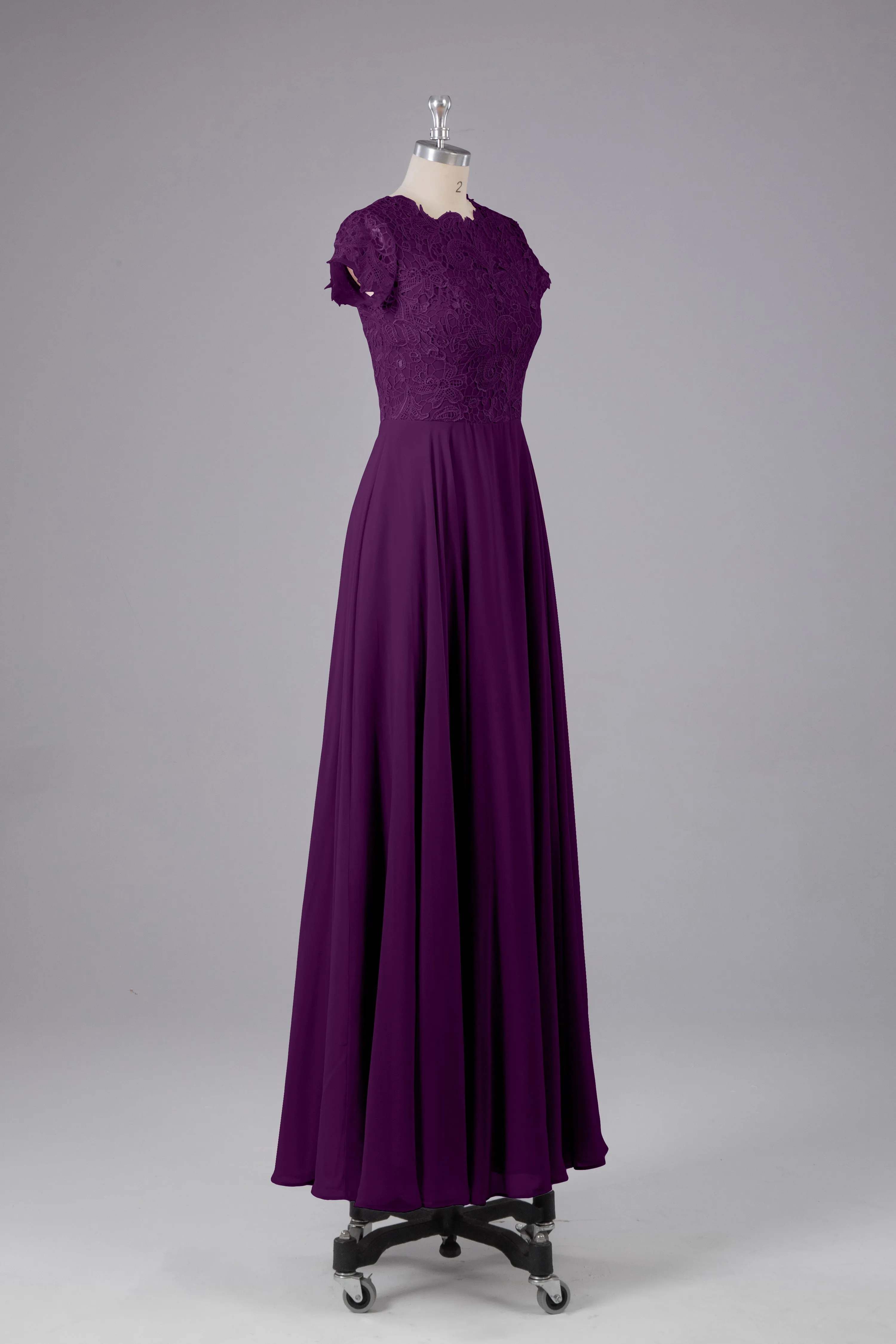 Beautiful A-Line Cap Sleeves Long Bridesmaid Dresses With Pockets
