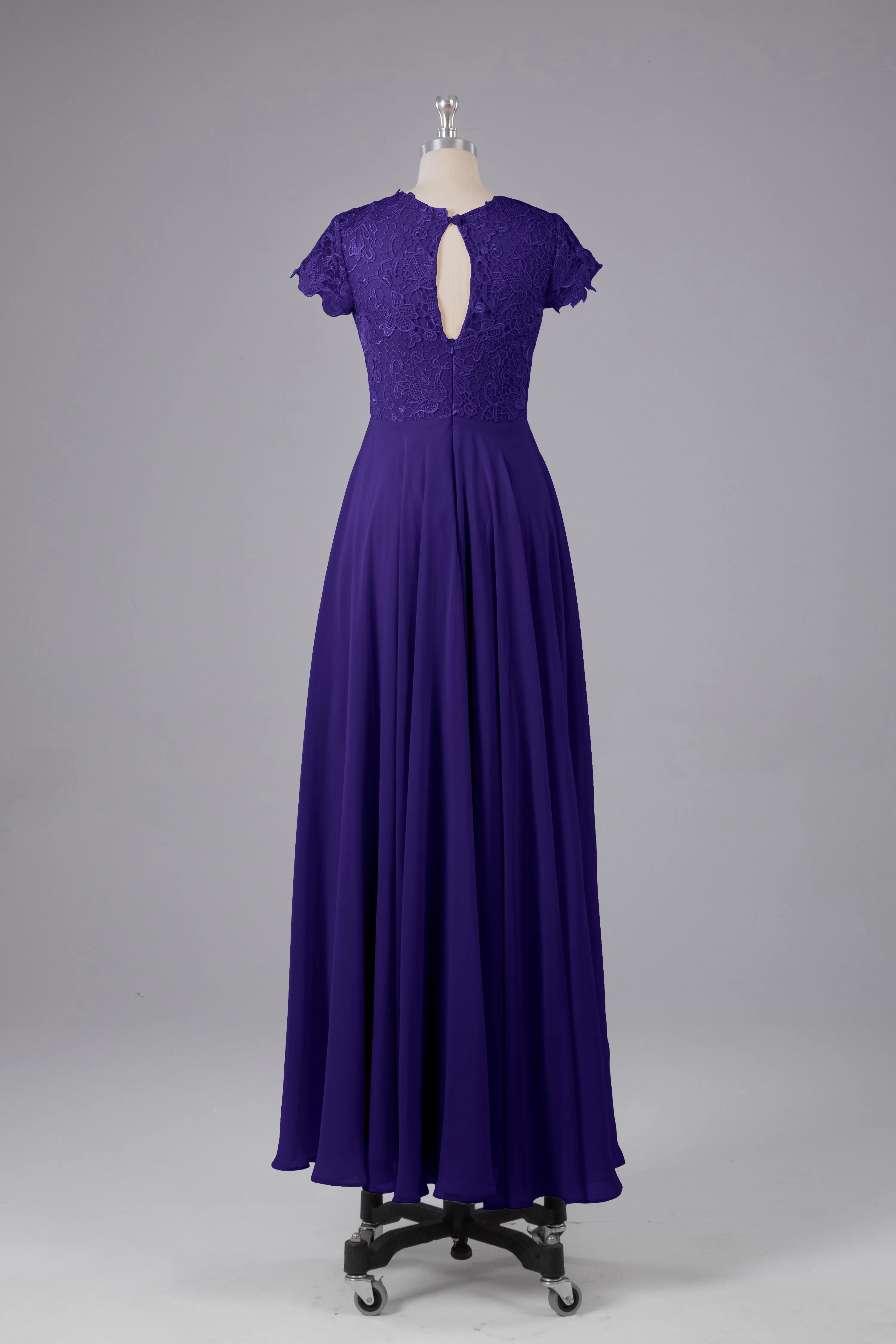 Beautiful A-Line Cap Sleeves Long Bridesmaid Dresses With Pockets