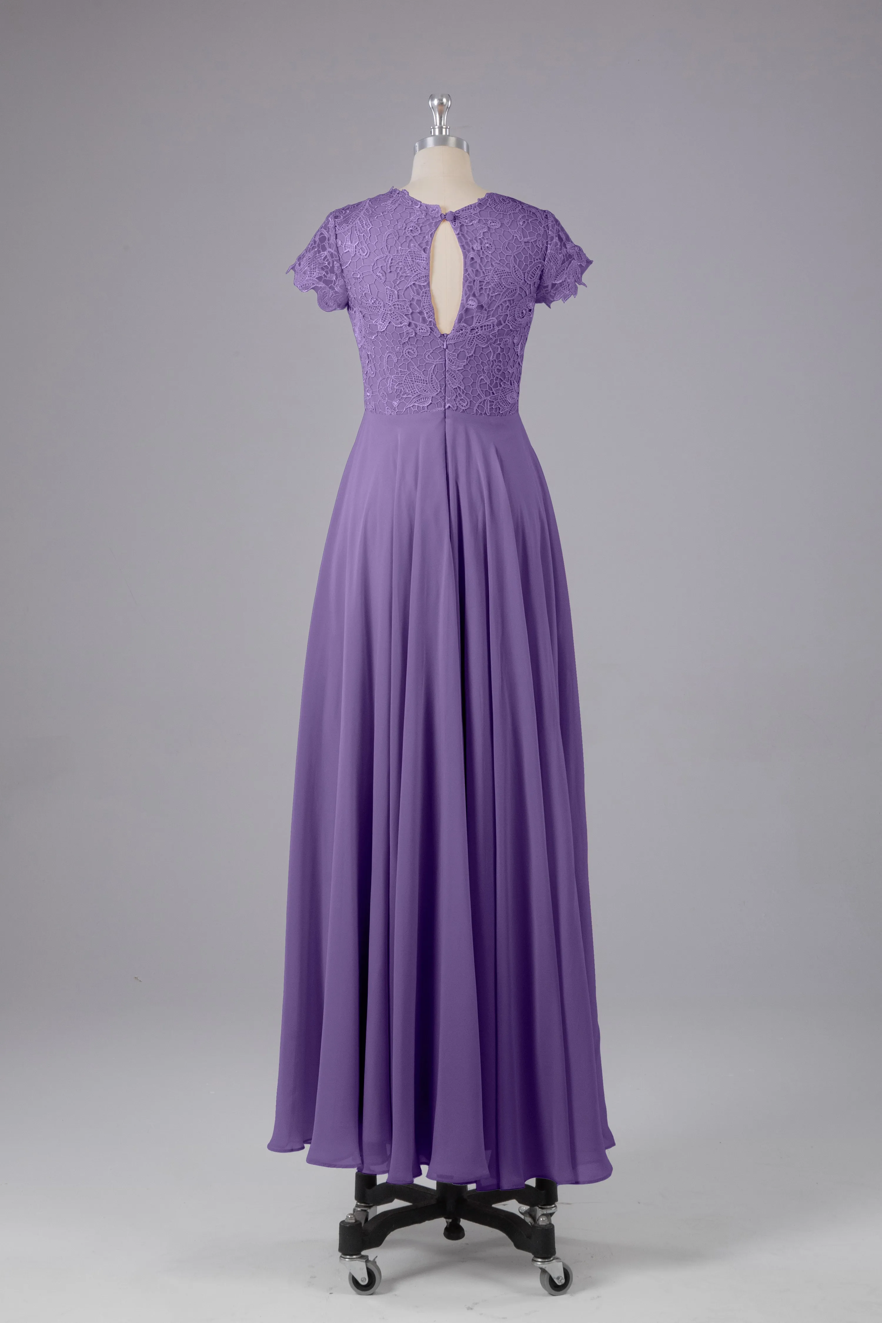 Beautiful A-Line Cap Sleeves Long Bridesmaid Dresses With Pockets