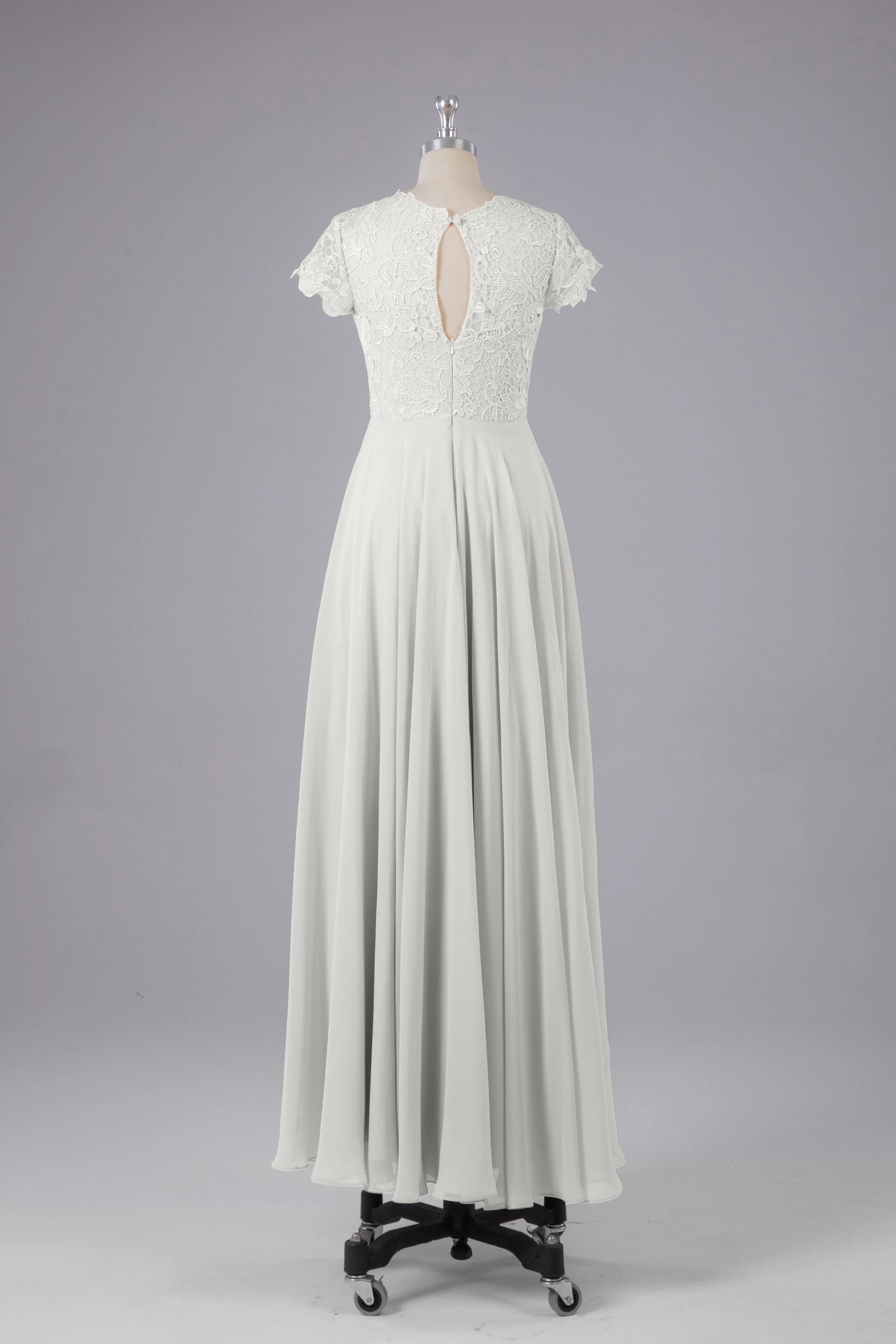 Beautiful A-Line Cap Sleeves Long Bridesmaid Dresses With Pockets