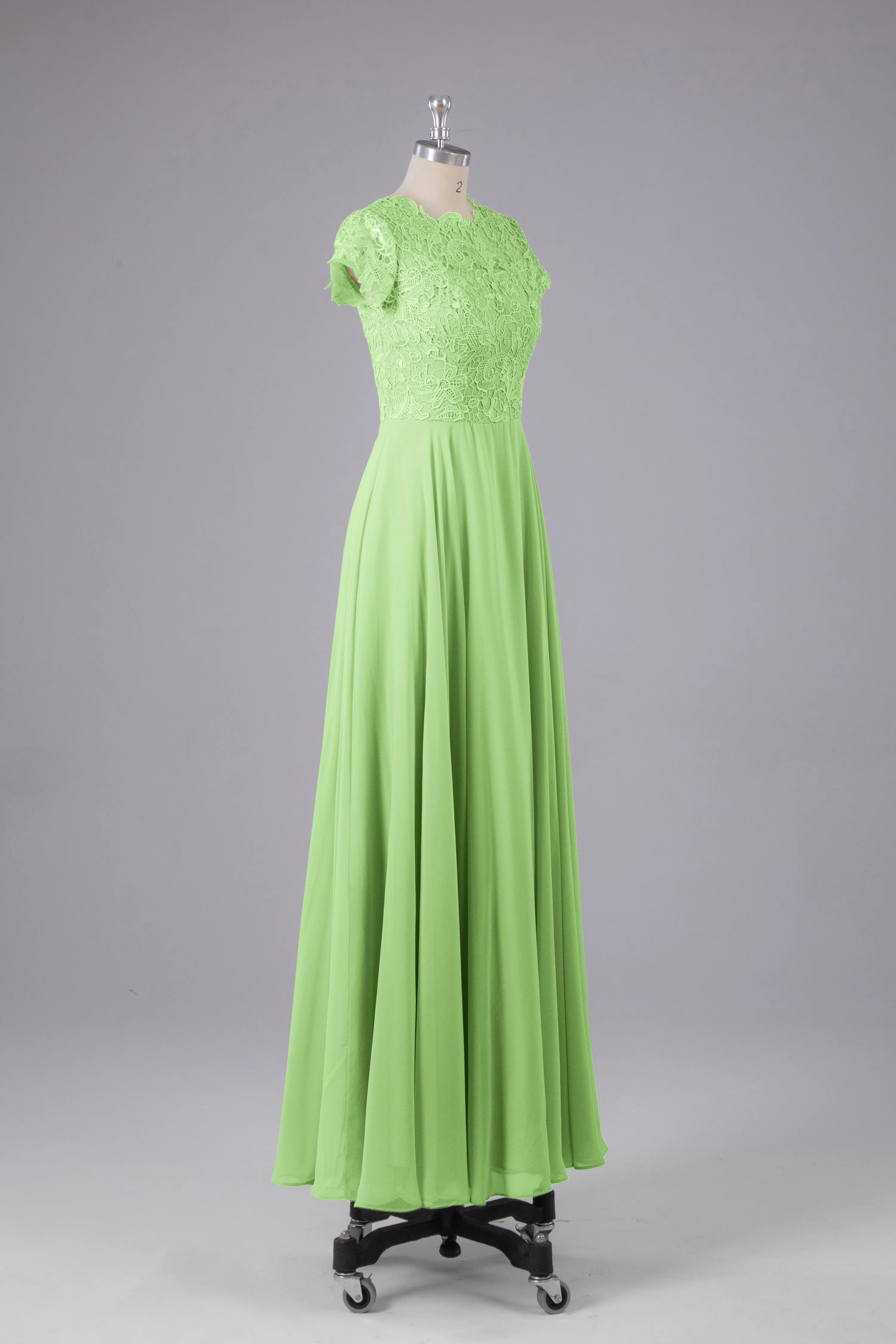 Beautiful A-Line Cap Sleeves Long Bridesmaid Dresses With Pockets