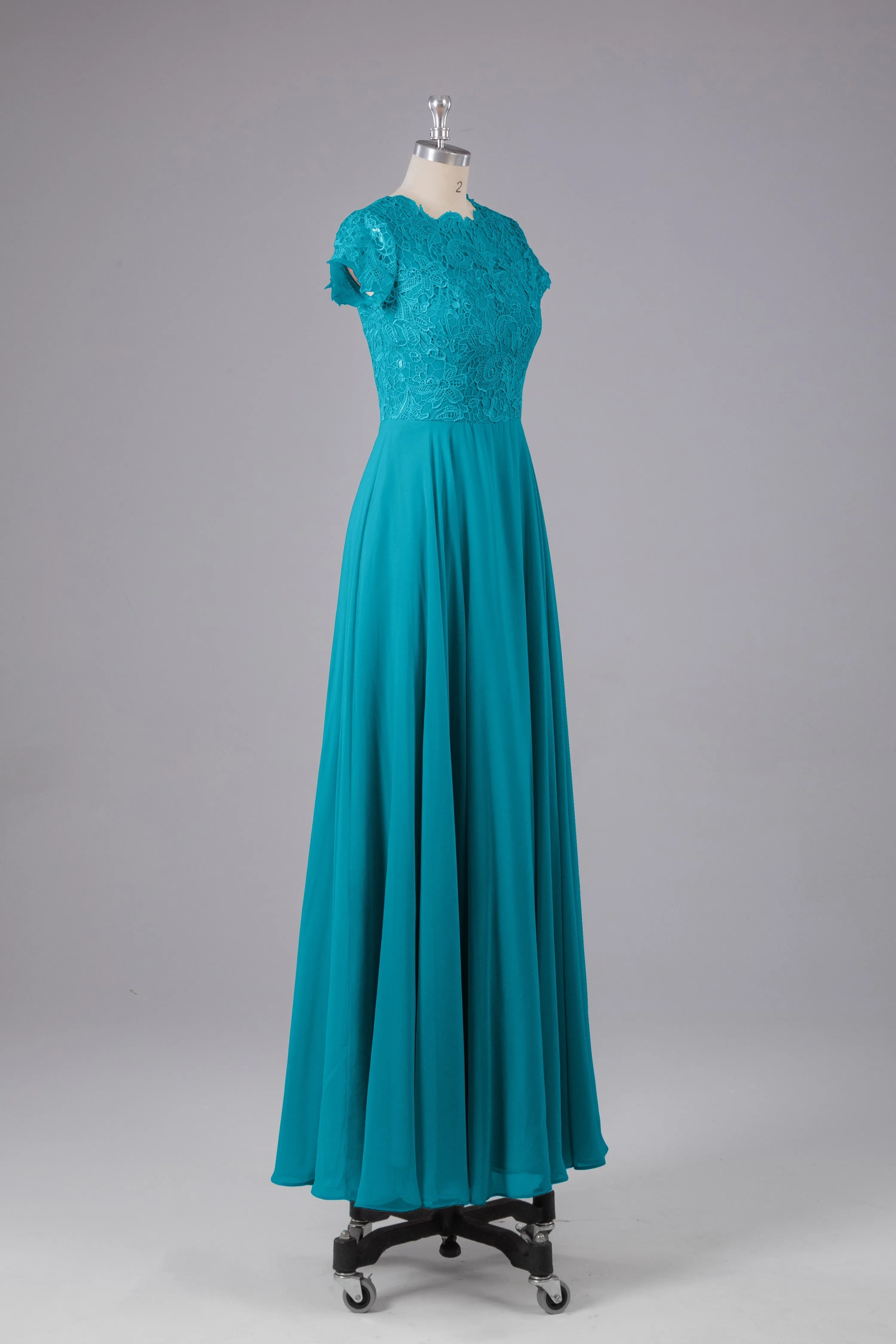 Beautiful A-Line Cap Sleeves Long Bridesmaid Dresses With Pockets