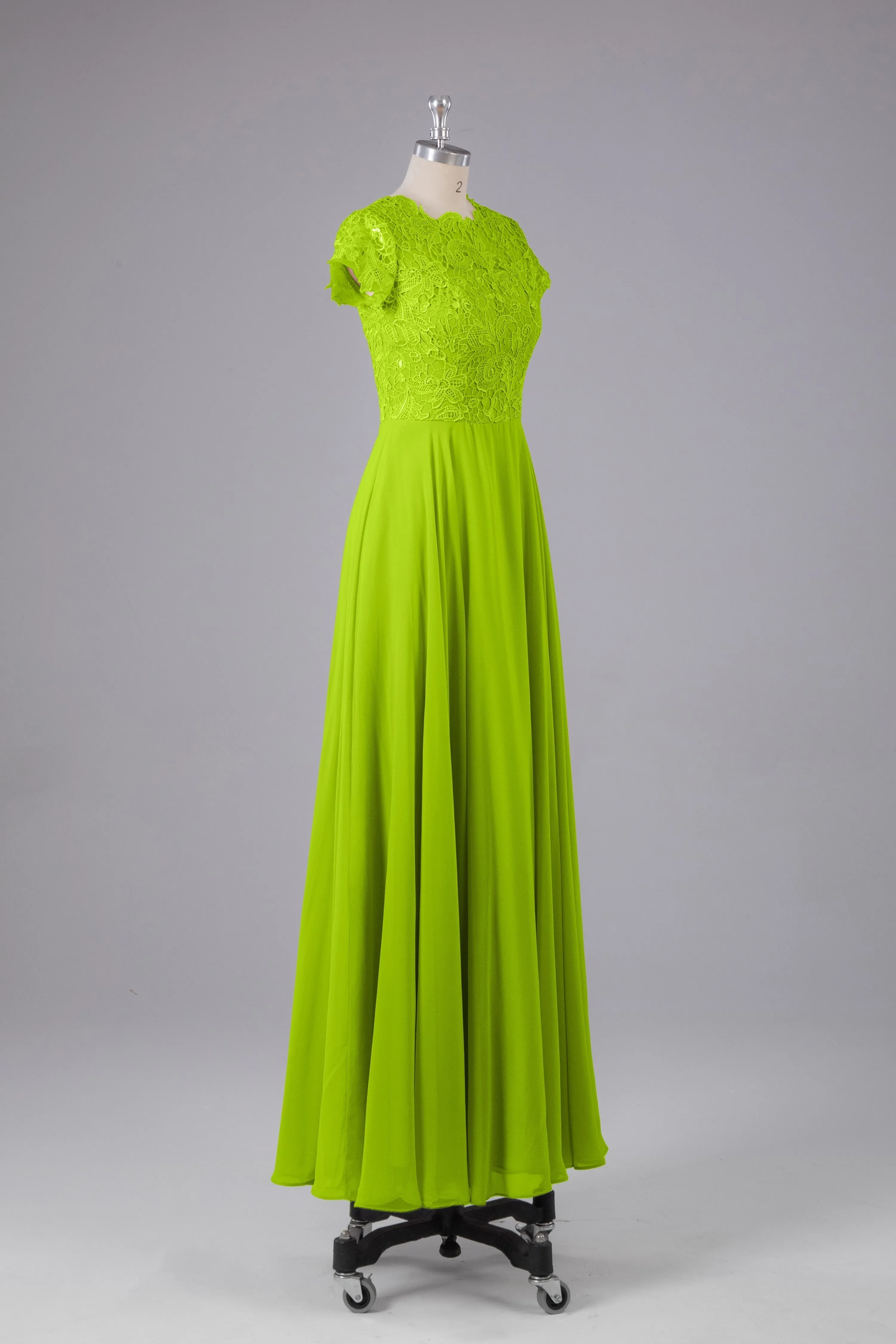 Beautiful A-Line Cap Sleeves Long Bridesmaid Dresses With Pockets