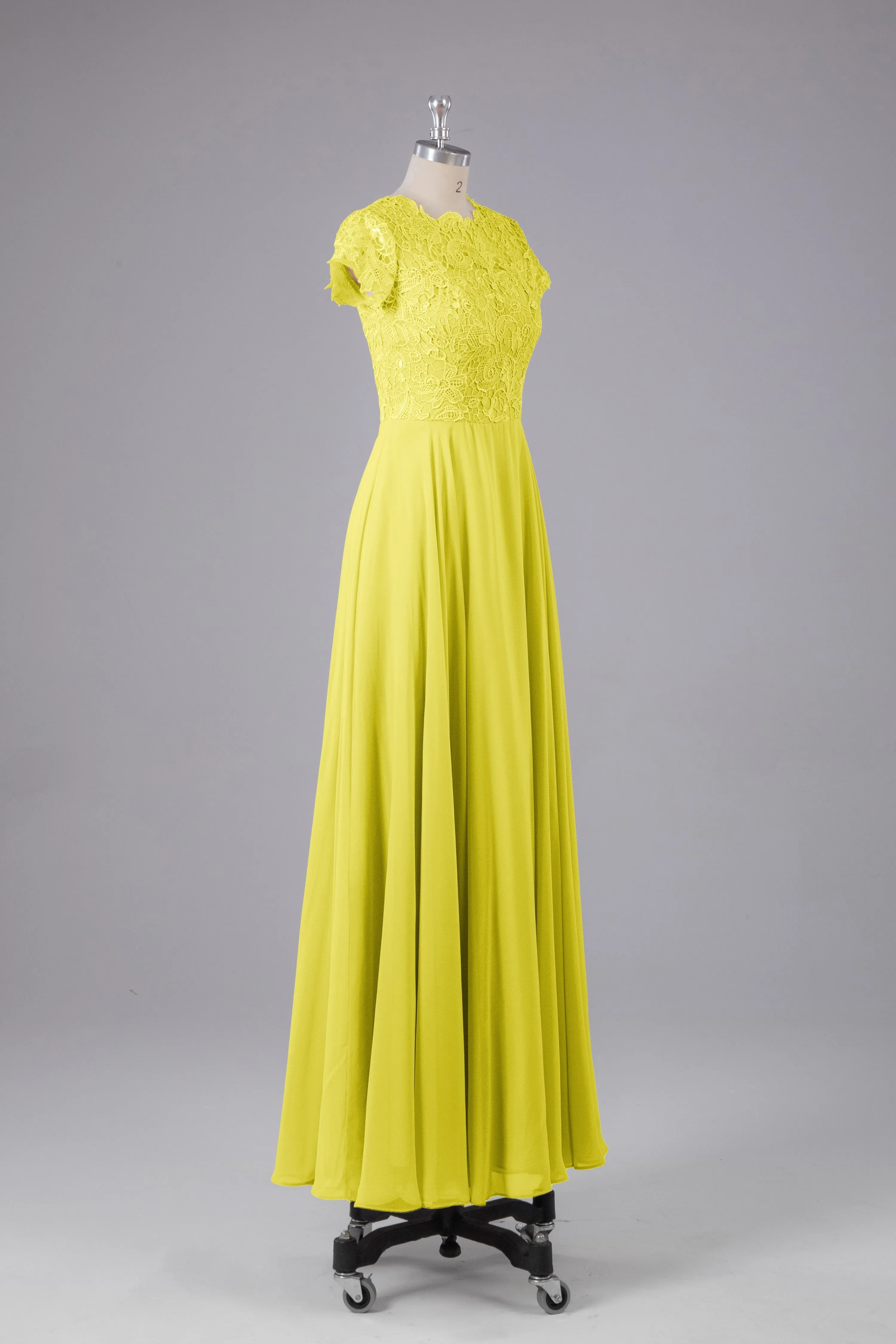 Beautiful A-Line Cap Sleeves Long Bridesmaid Dresses With Pockets