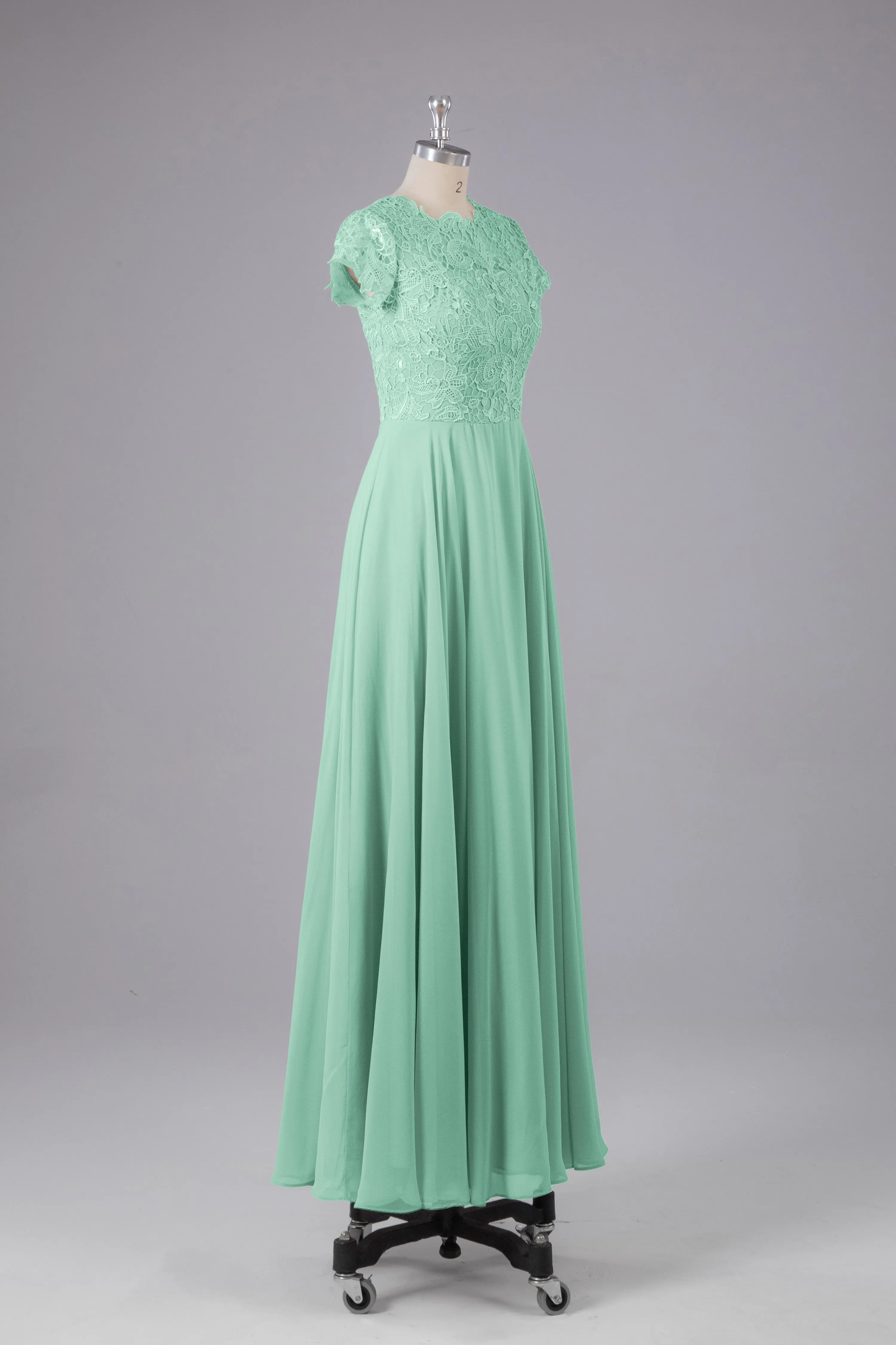 Beautiful A-Line Cap Sleeves Long Bridesmaid Dresses With Pockets