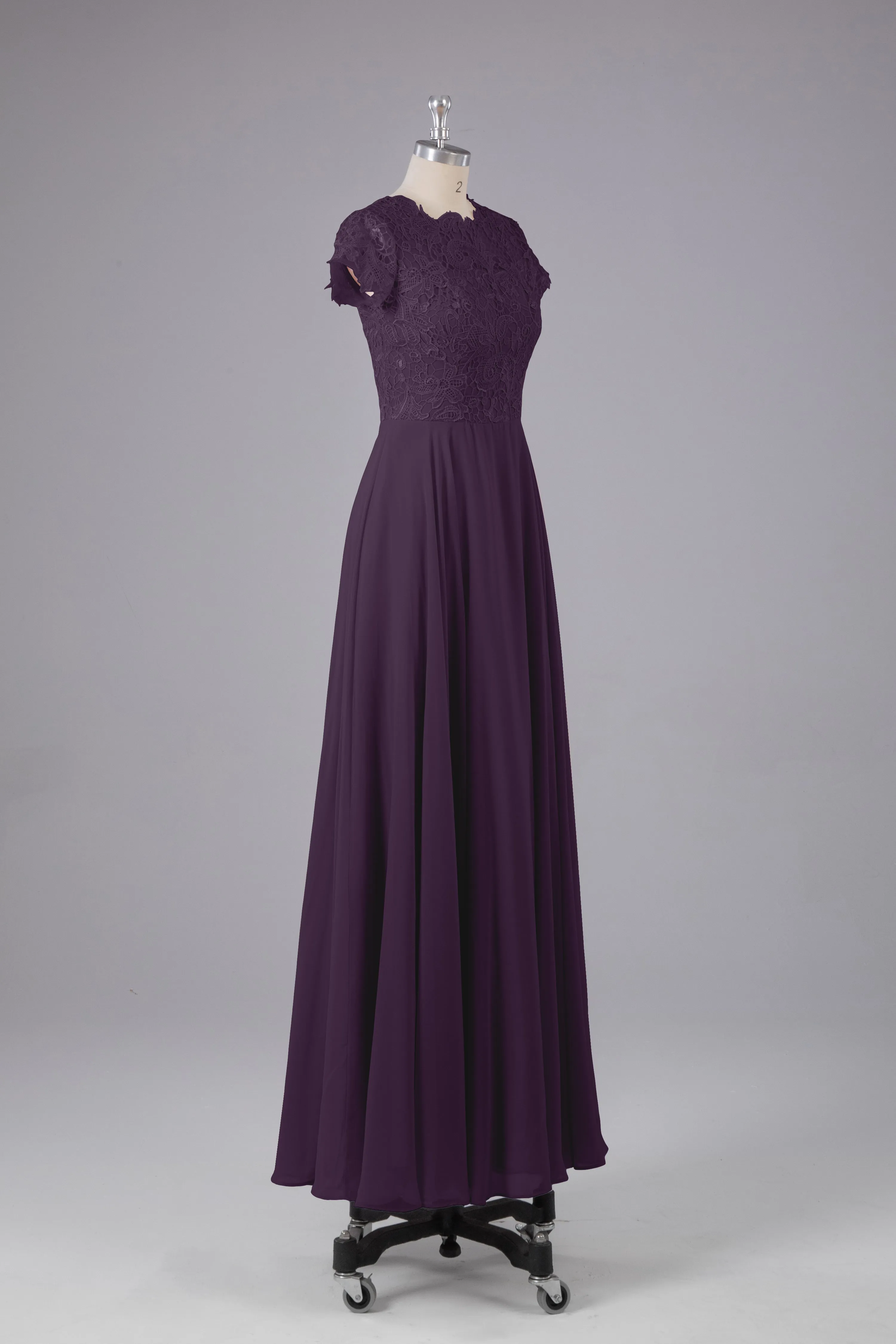 Beautiful A-Line Cap Sleeves Long Bridesmaid Dresses With Pockets