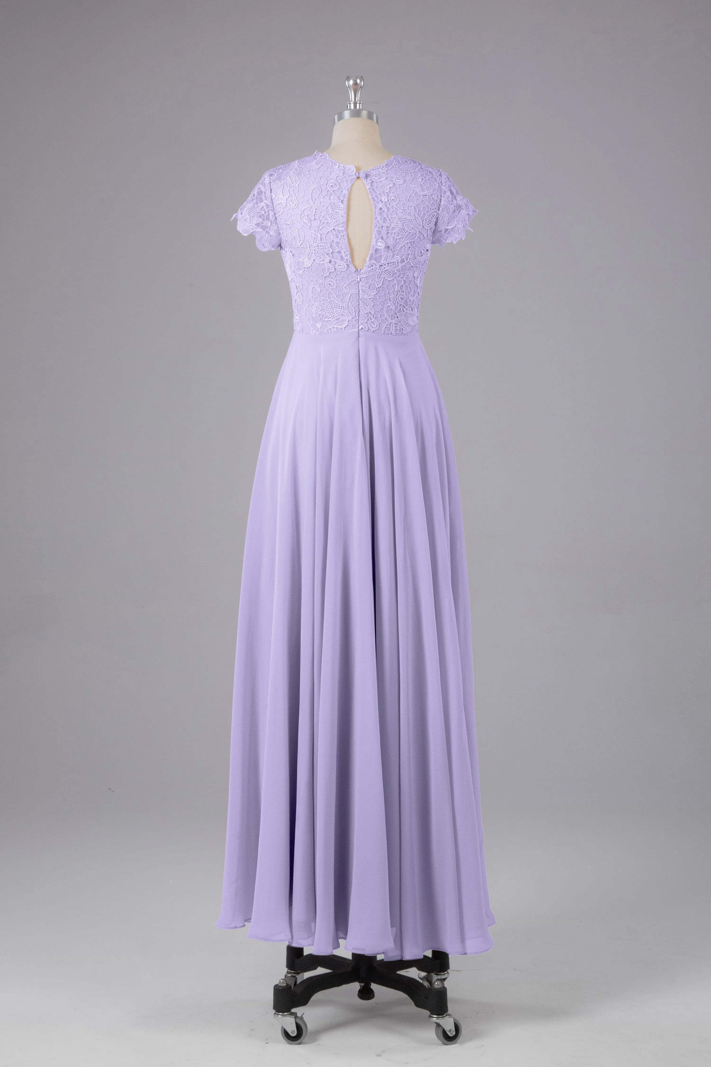 Beautiful A-Line Cap Sleeves Long Bridesmaid Dresses With Pockets