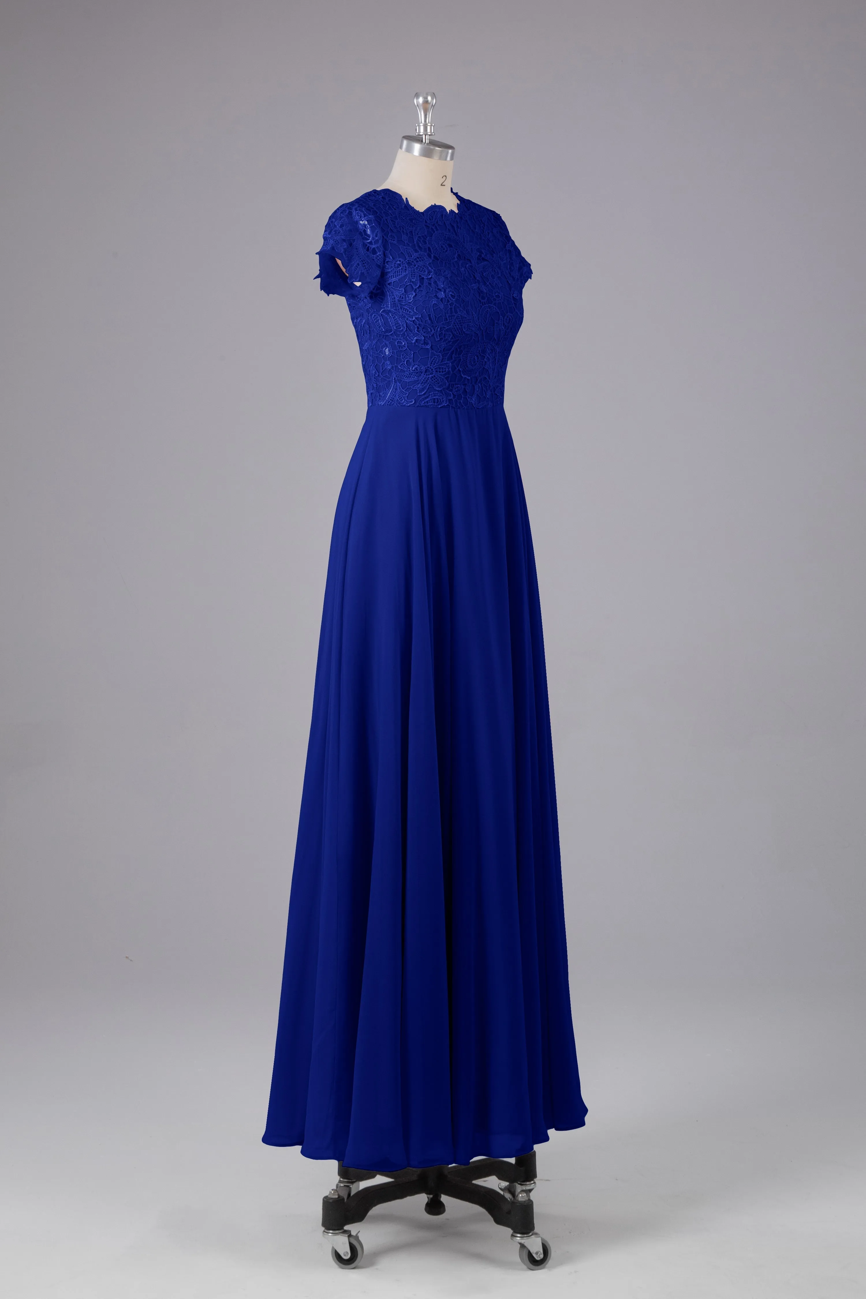 Beautiful A-Line Cap Sleeves Long Bridesmaid Dresses With Pockets