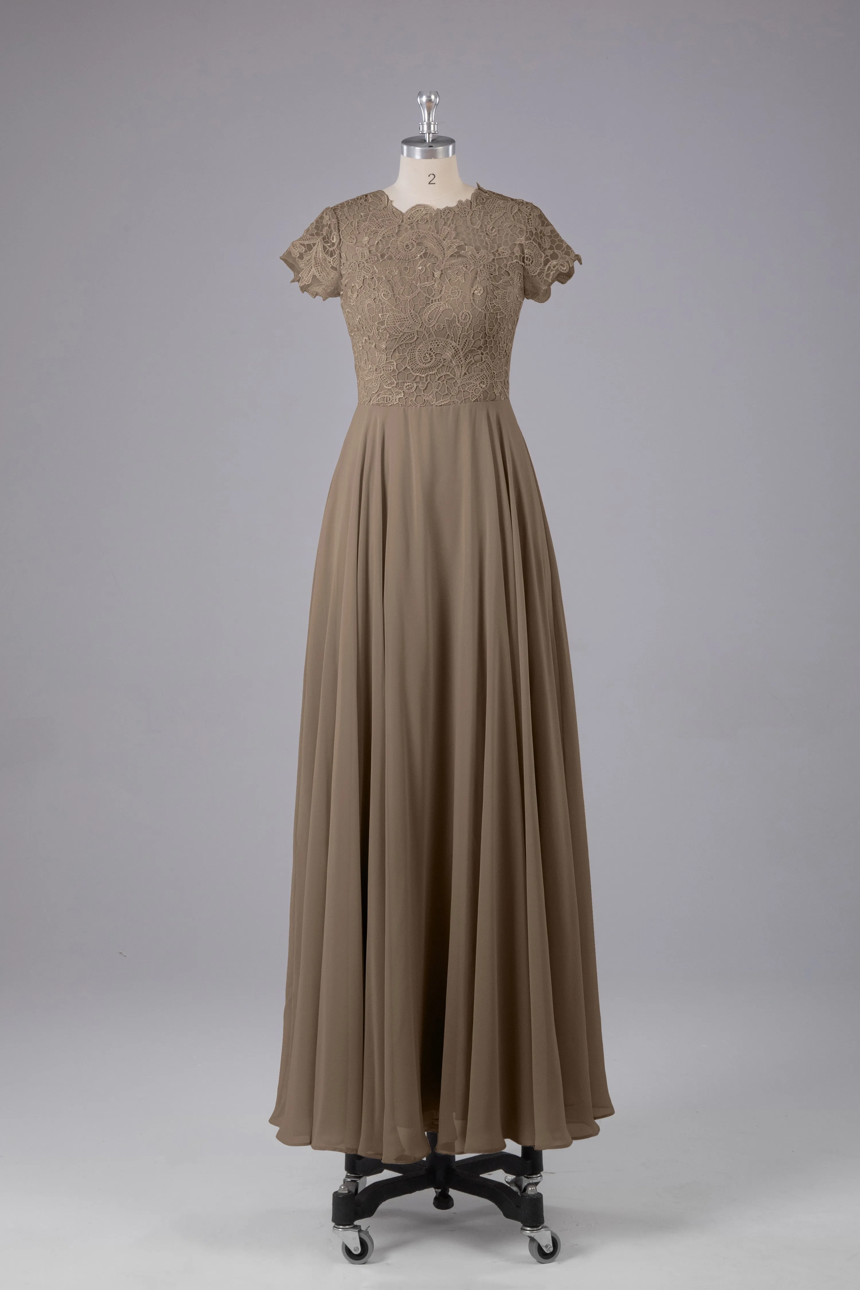 Beautiful A-Line Cap Sleeves Long Bridesmaid Dresses With Pockets